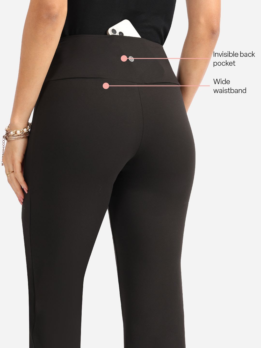 Blissclub Women The Ultimate Straight Pants Lite with invisible pocket - left view