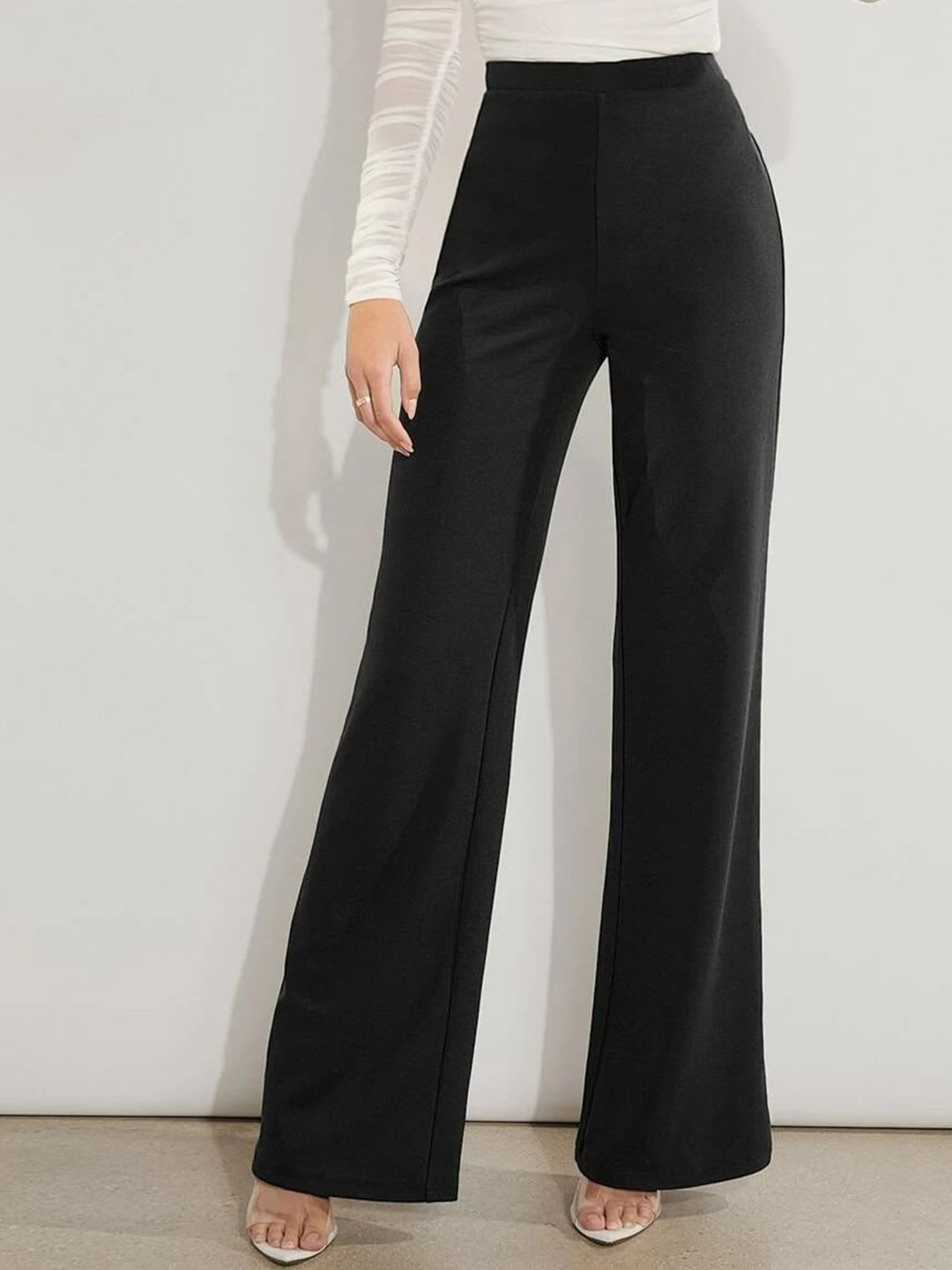 Stylecast X Slyck Women Comfort Wrinkle Free Parallel Regular Fit Trousers - default view