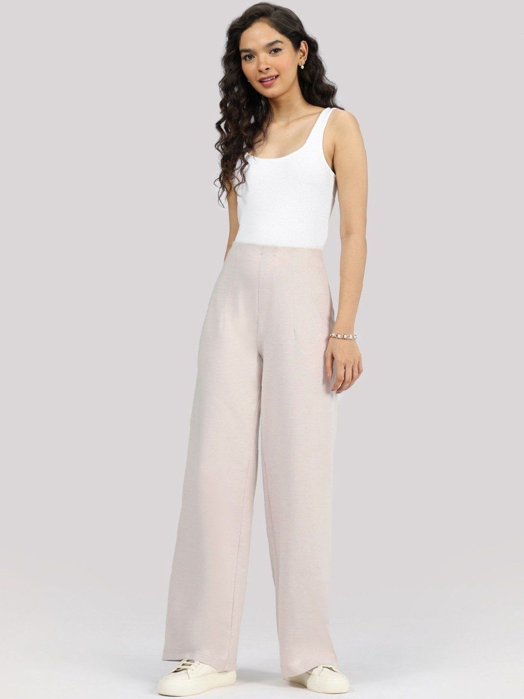 Blissclub Work-To-Wine Twill Wide Dart Pants - right view