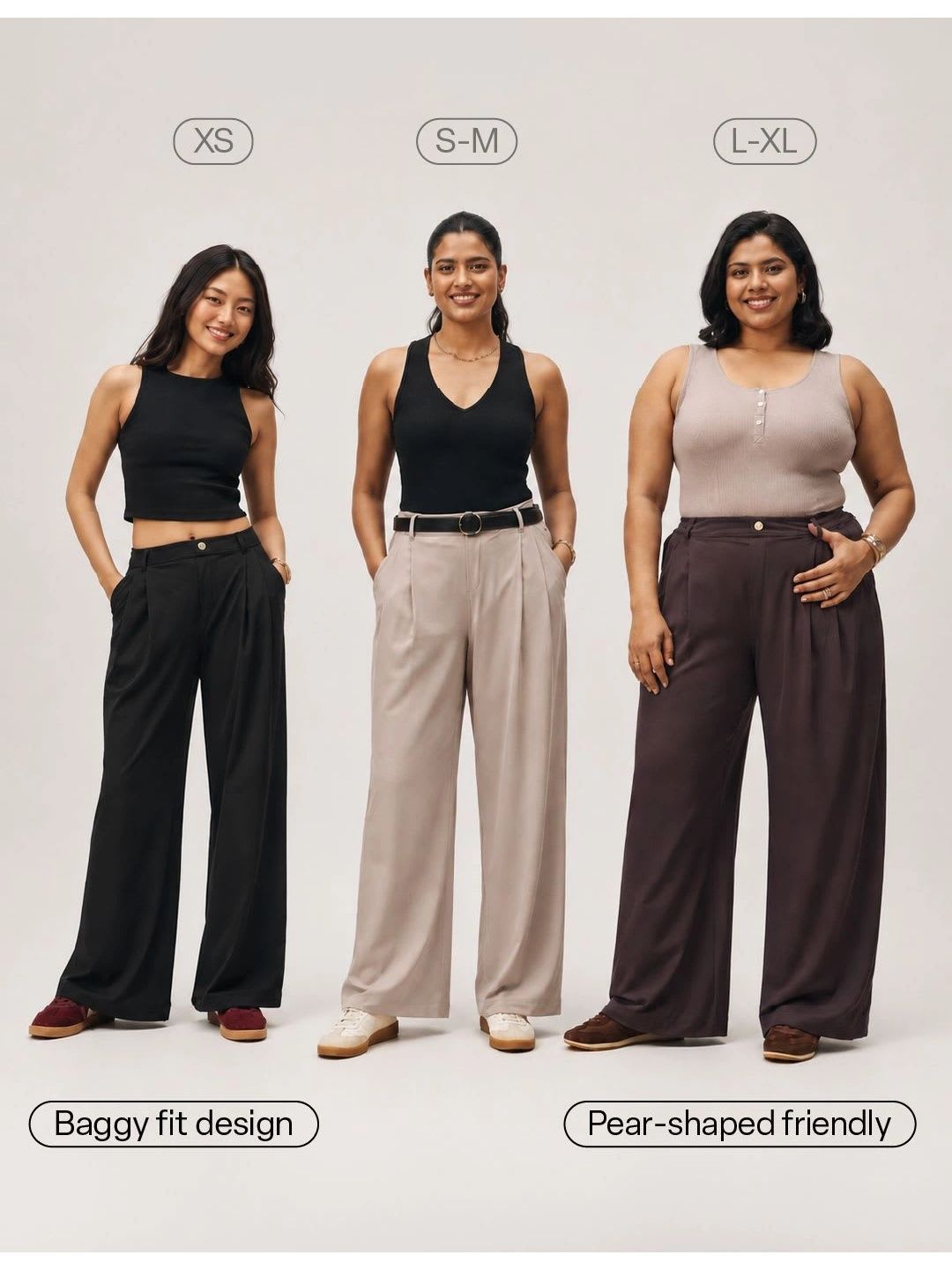 Blissclub Women Cloud Korean Baggy Fit Tall Pants - right view