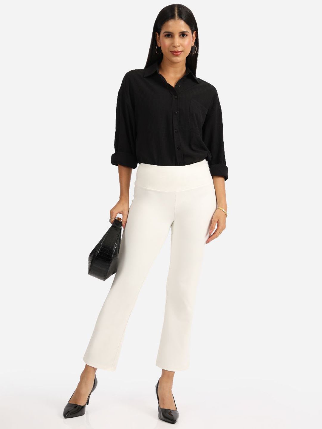 Blissclub Women The Ultimate Straight Pants Lite with invisible pocket - left view