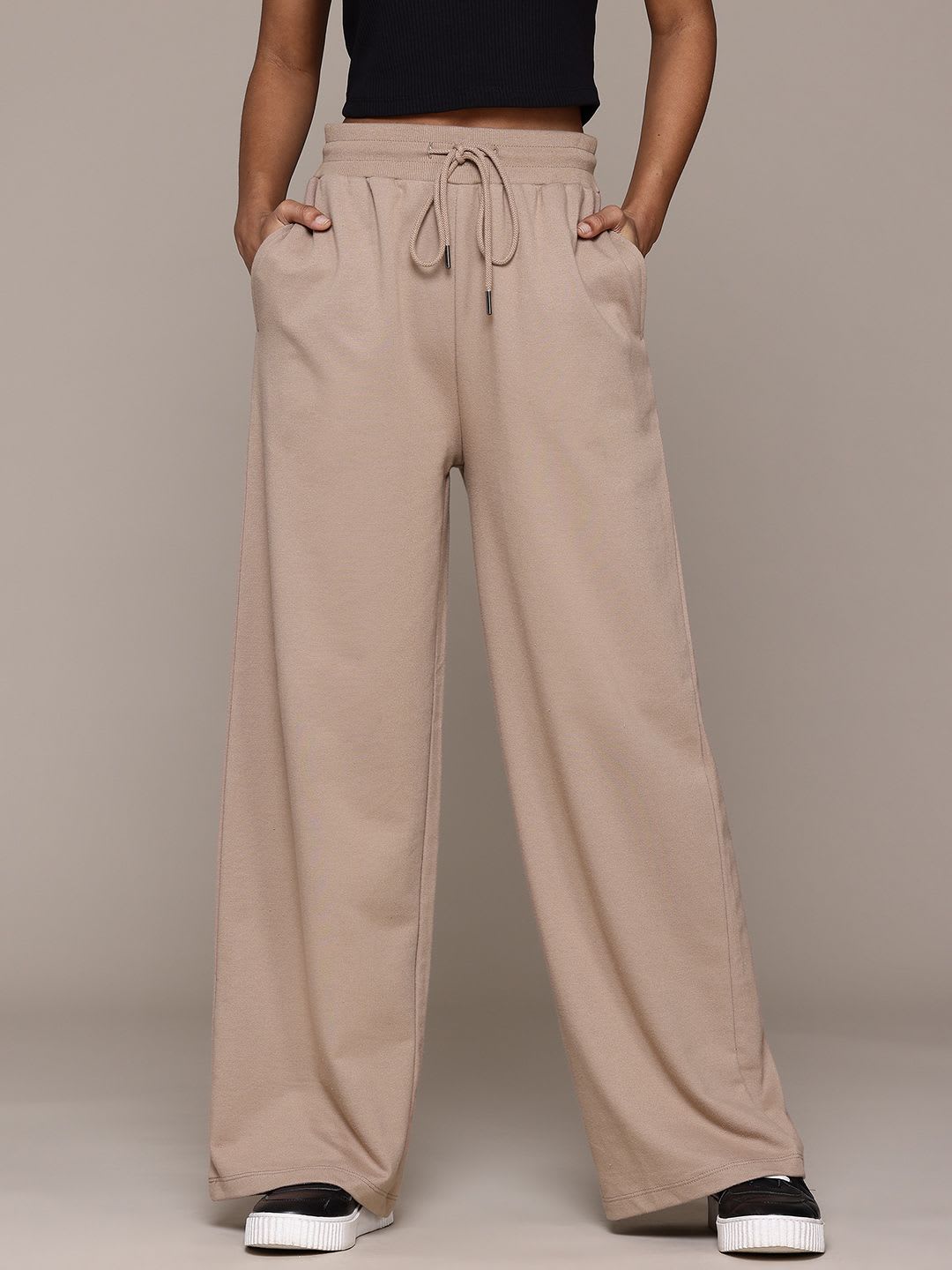 Roadster The Roadster Lifestyle Co. Women Wide Leg Knit Trousers - default view