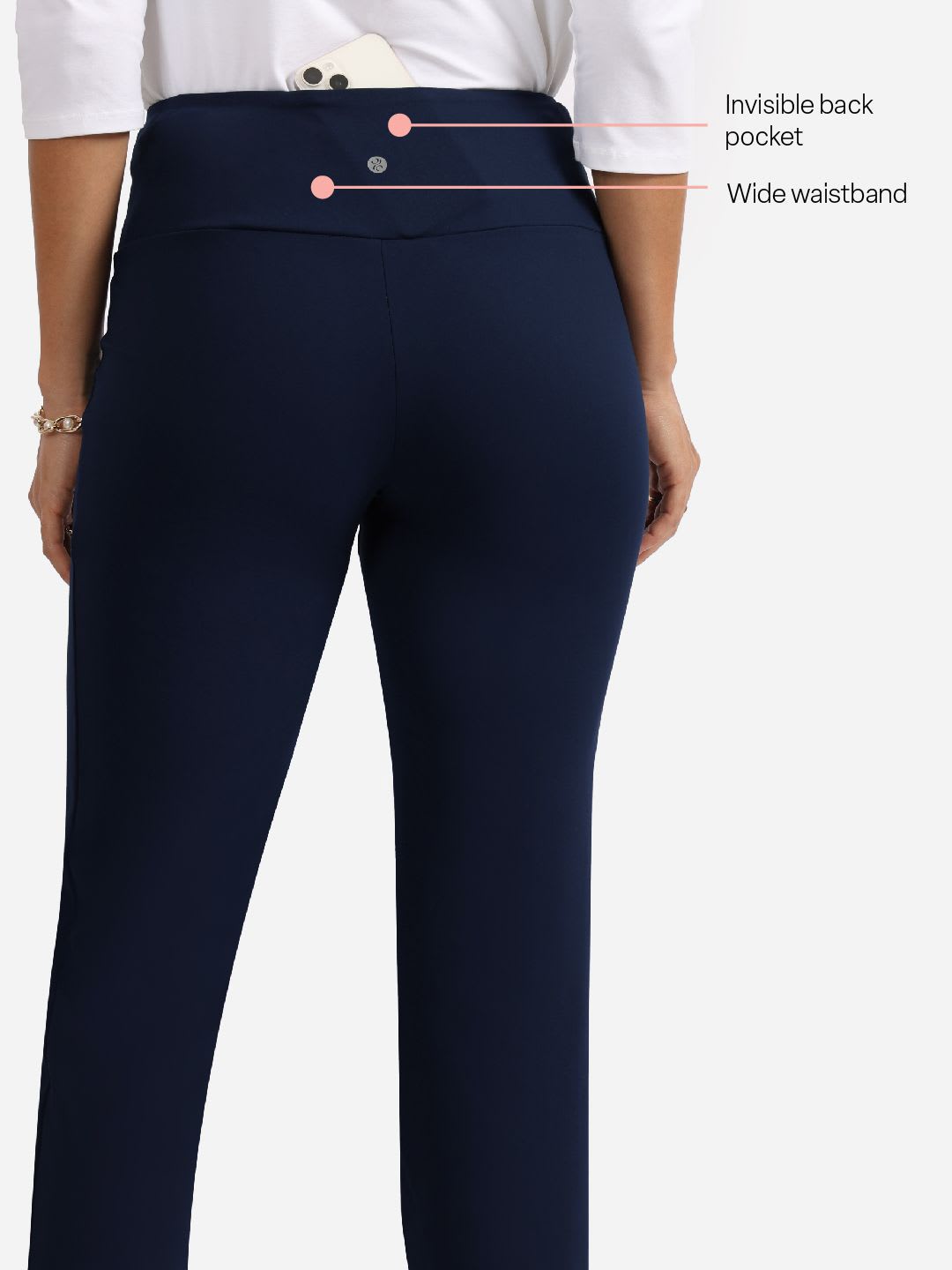 Blissclub Women The Ultimate Straight Pants Lite with invisible pocket - Tall - left view
