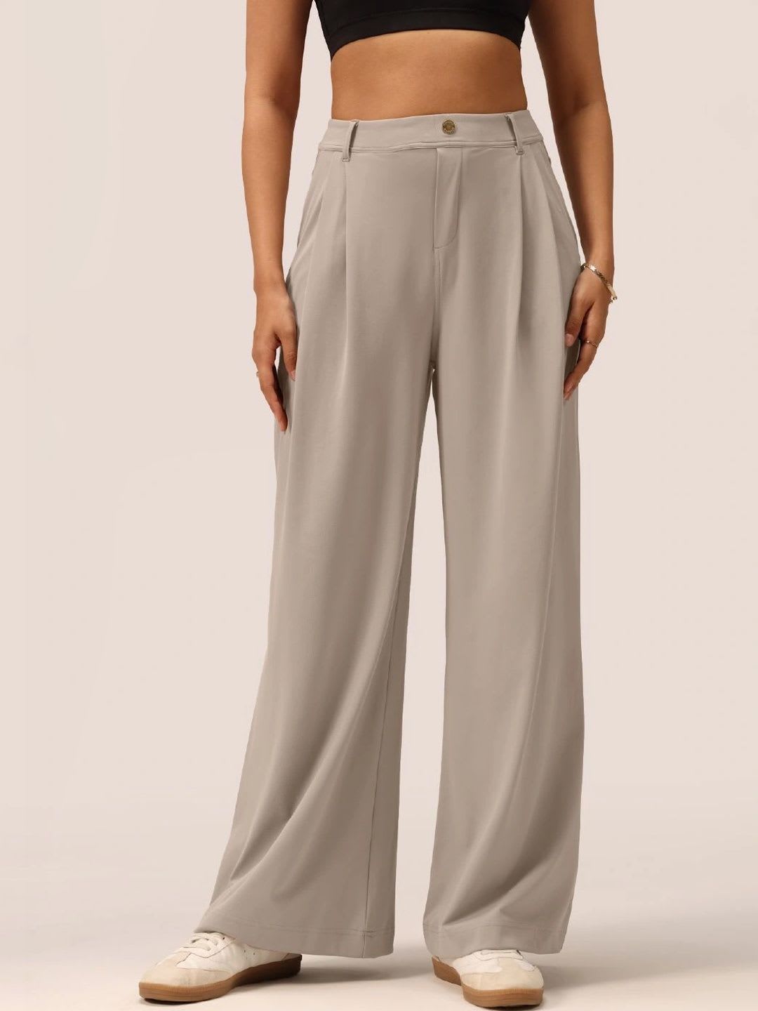 Blissclub Women Cloud Korean Baggy Fit Regular Pants - default view