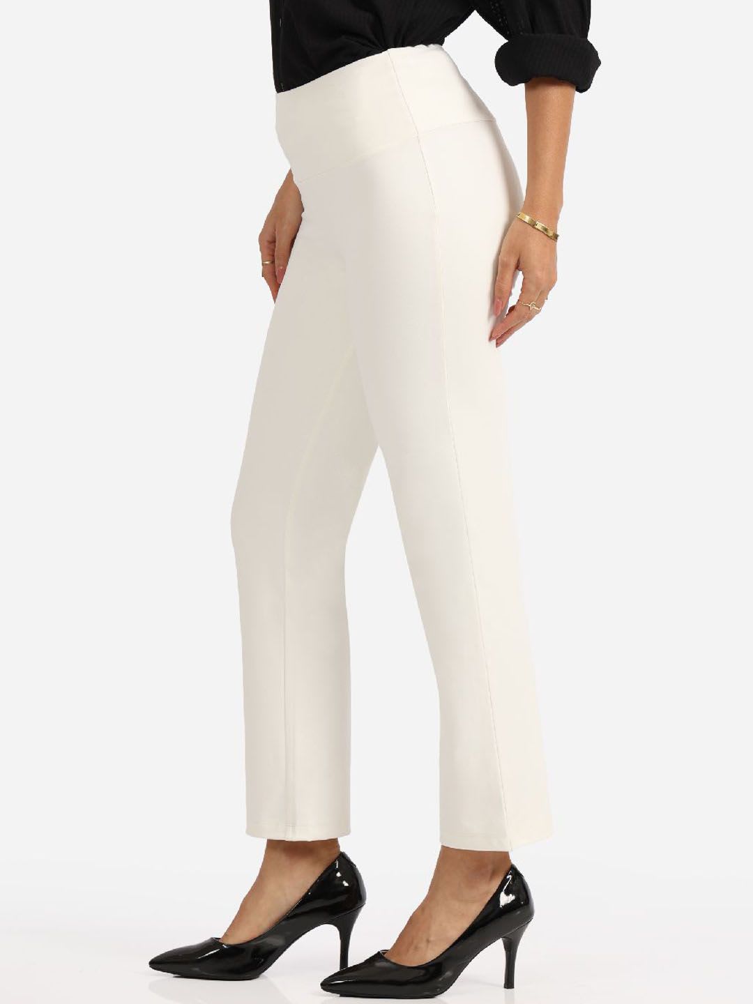 Blissclub Women The Ultimate Straight Pants Lite with invisible pocket - Tall - back view