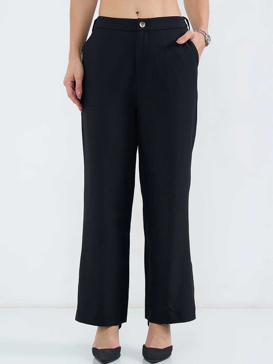 Annabelle by Pantaloons Women Straight Fit High-Rise Trousers - default view
