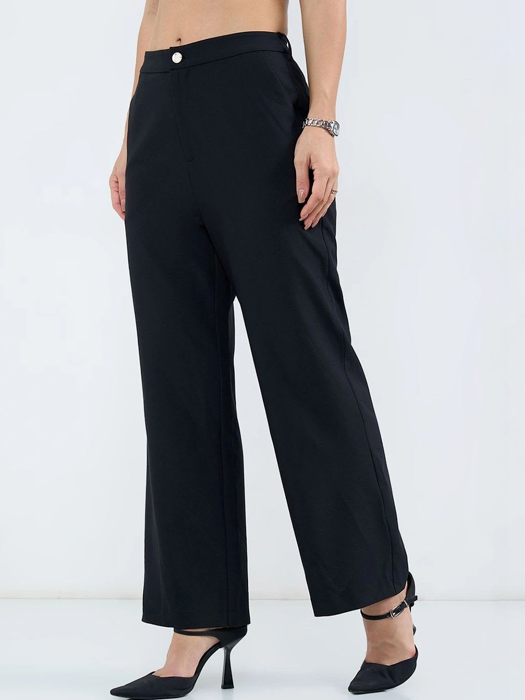 Annabelle by Pantaloons Women Straight Fit High-Rise Trousers - left view