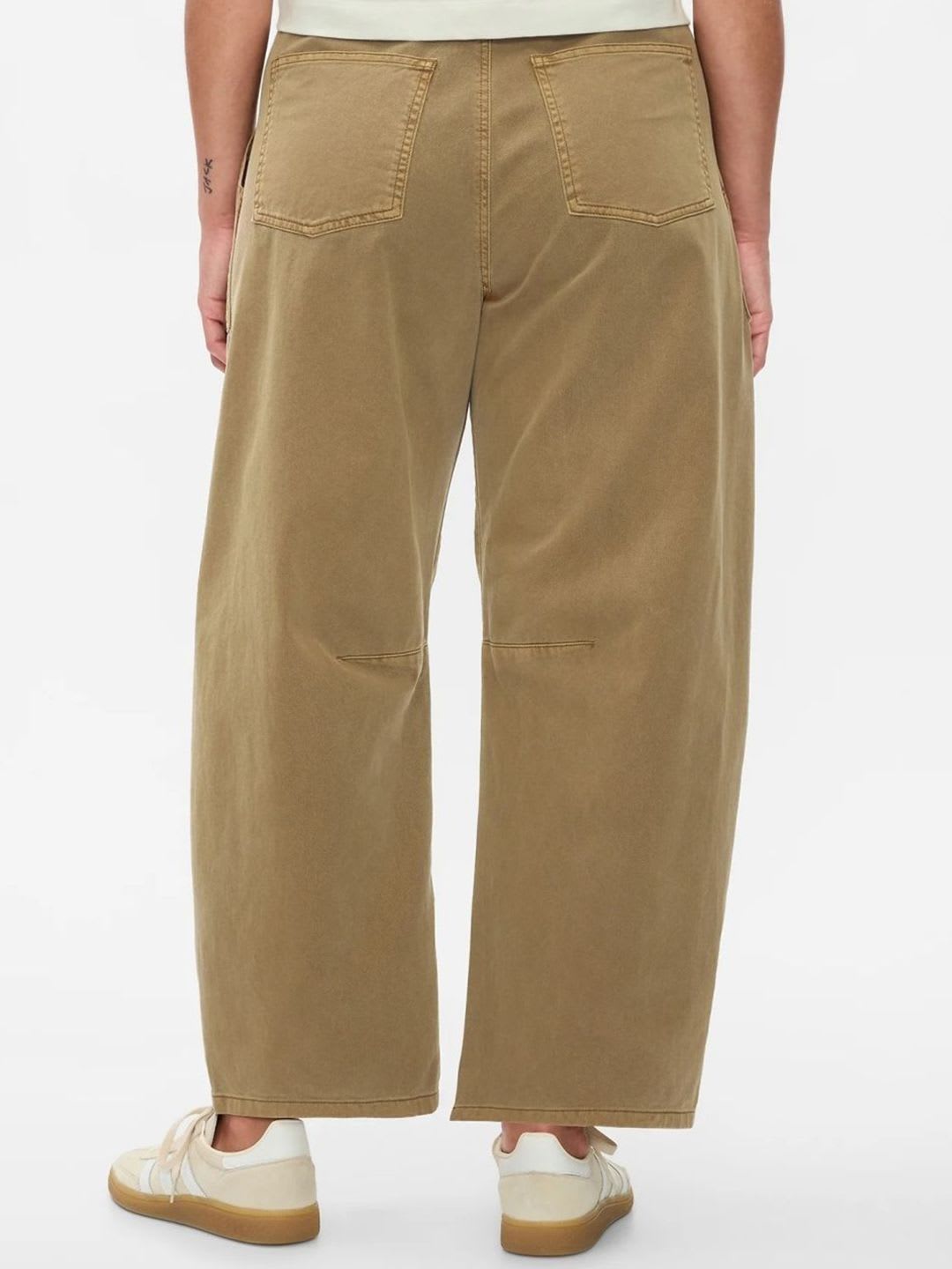 GAP Women Relaxed Barrel Fit Pure Cotton Cargo Trousers - right view