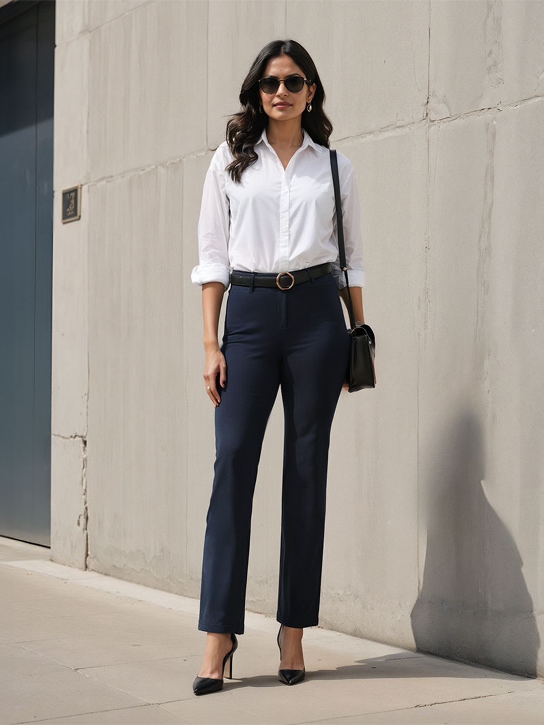 Blissclub Women AM PM Cotton Flare Pants Lite with slit pockets - default view