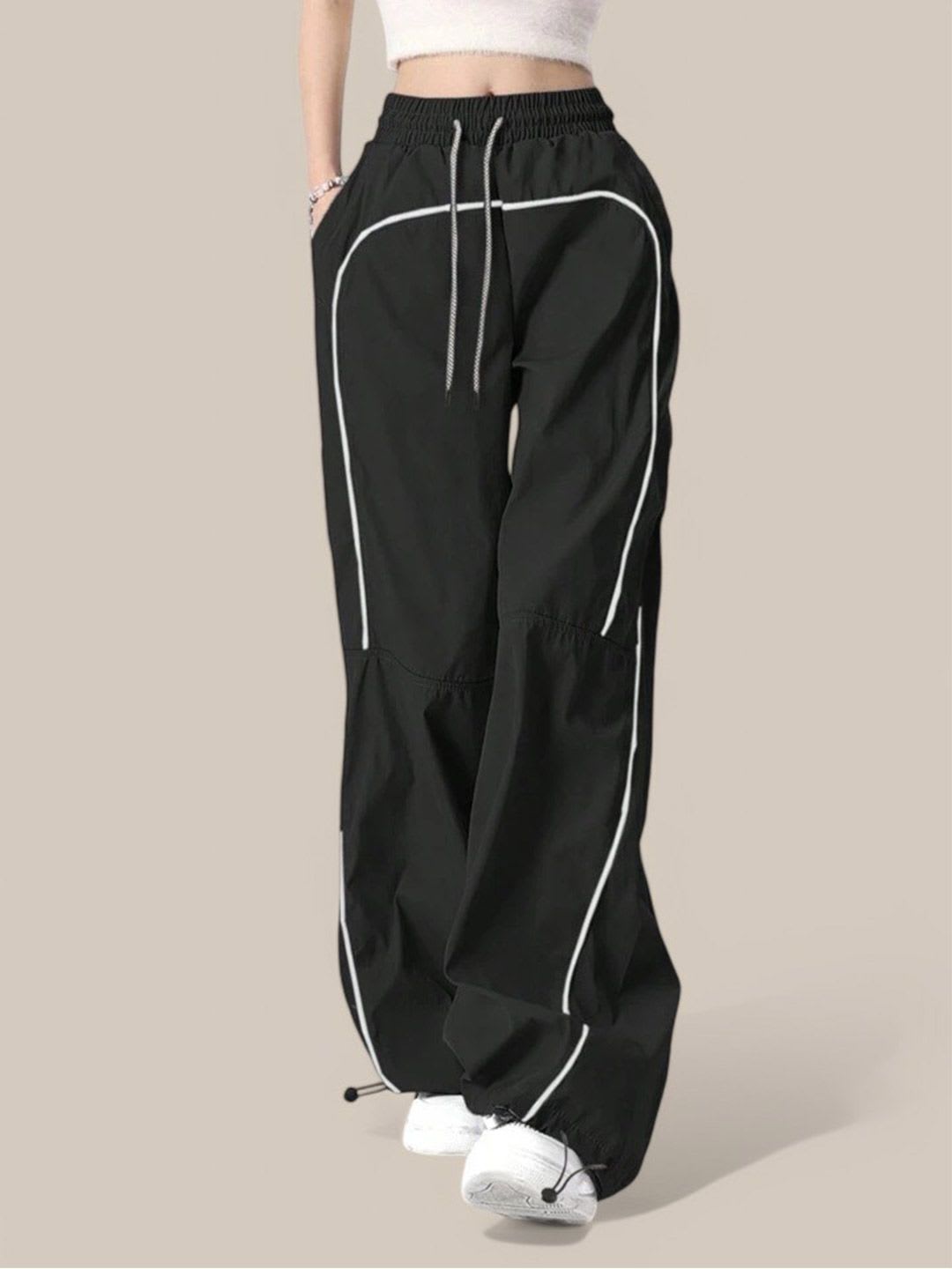 Roadster The Roadster Lifestyle Co. Women Loose Fit High-Rise Parachute Trousers - default view