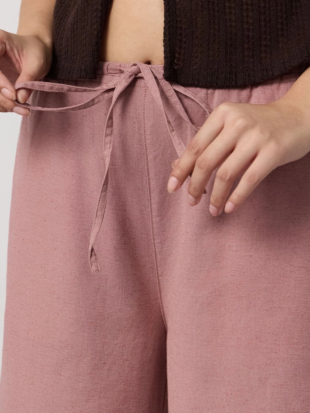 The Souled Store Women Straight Fit Trousers - back view