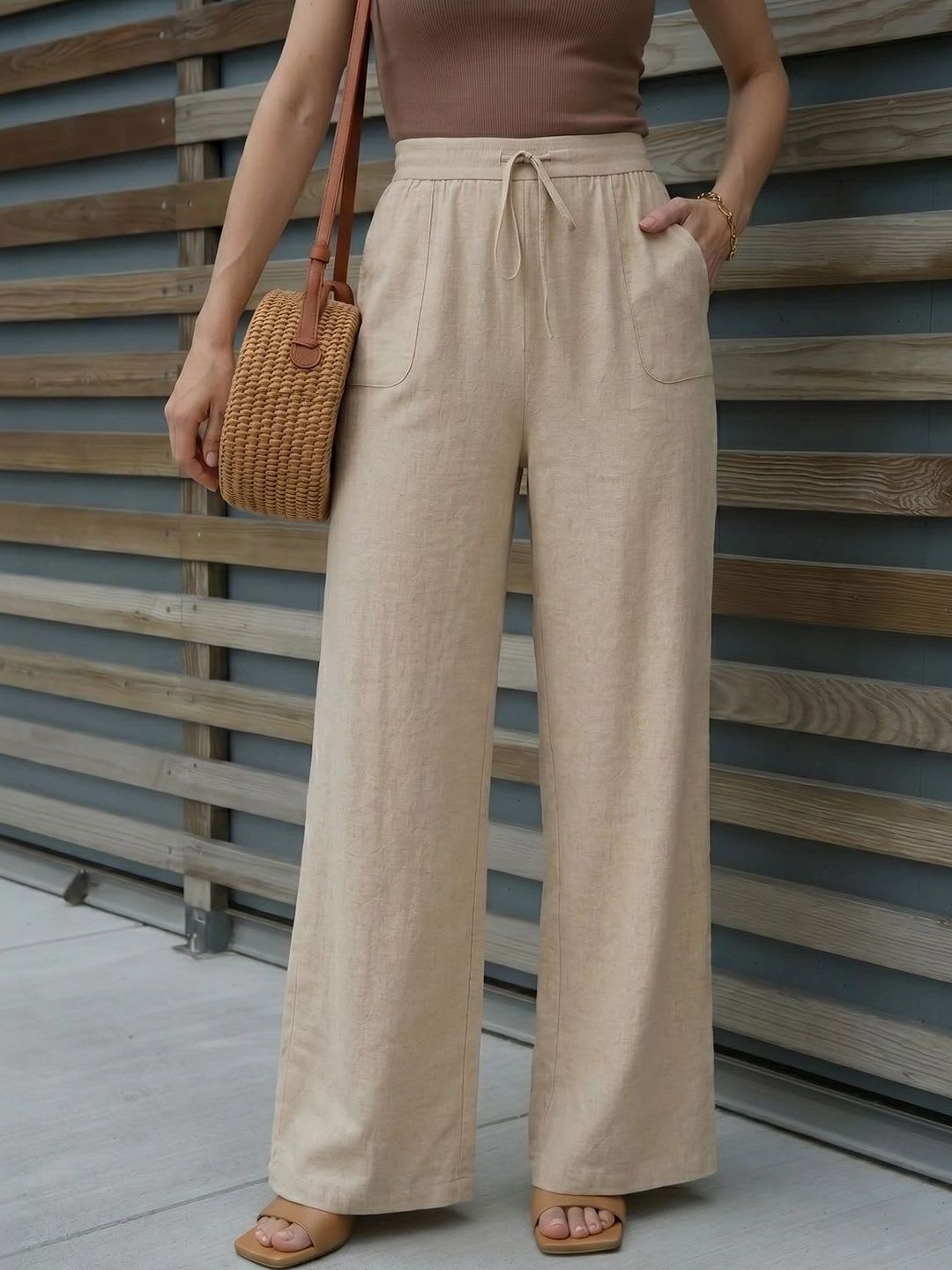 Moda Rapido Women Comfort Flared High-Rise Trousers - default view