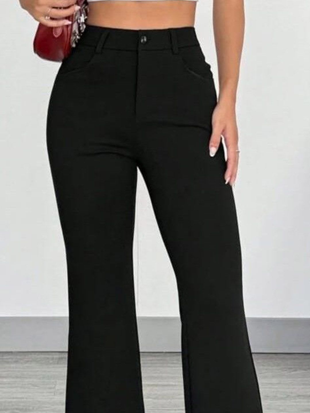 BROADSTAR Women Bootcut Smart High-Rise Trousers - right view