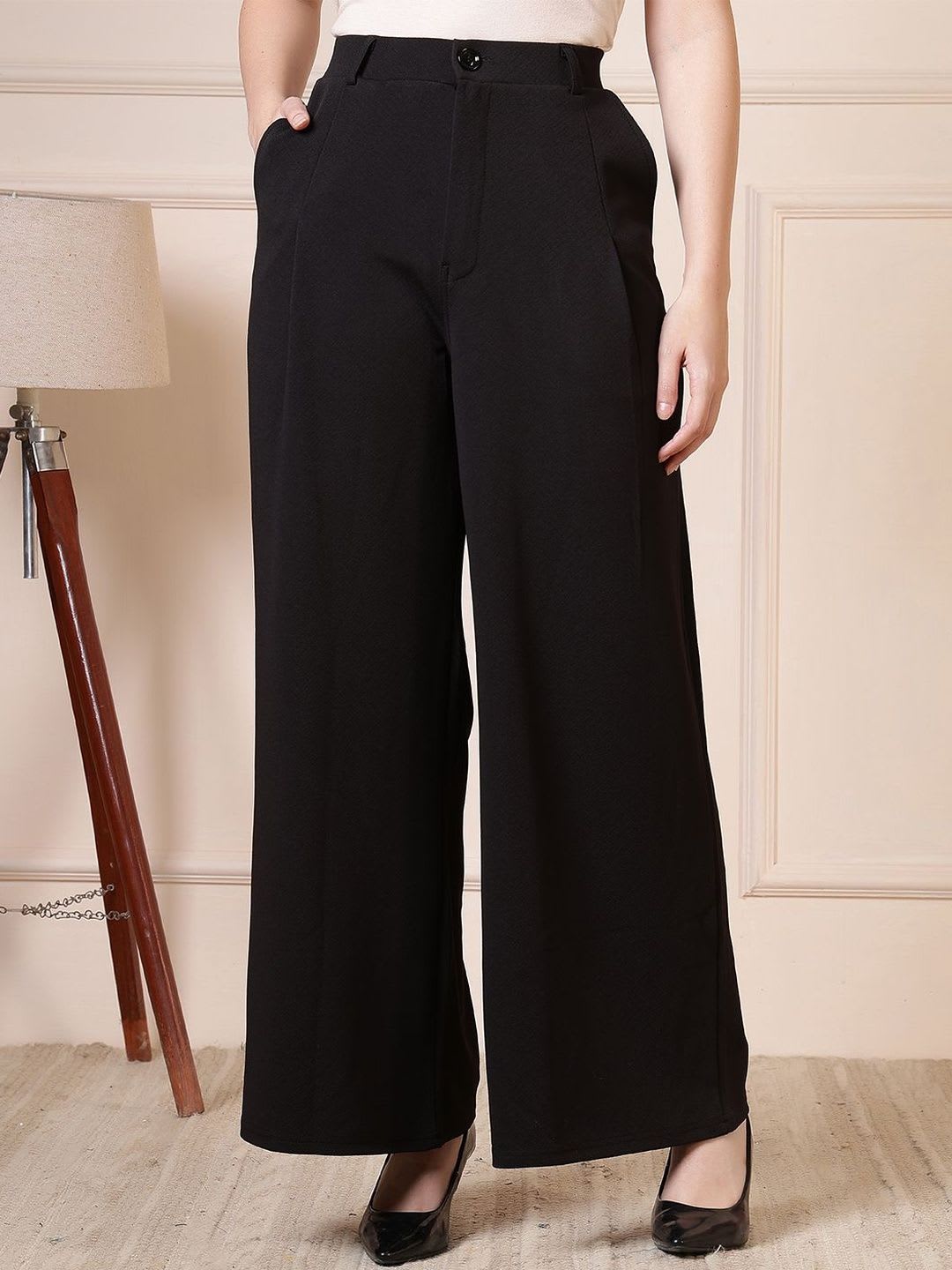 All About You Formals Women High-Rise Wrinkle Free Pleated Trousers - default view