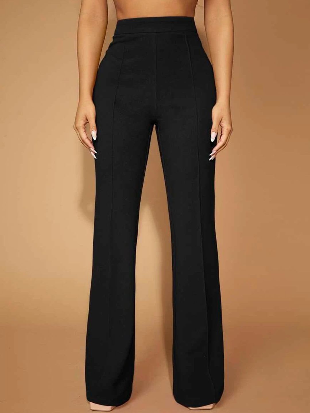 Stylecast X Slyck Solid Comfort Easy Wash Regular Fit Trouser - default view