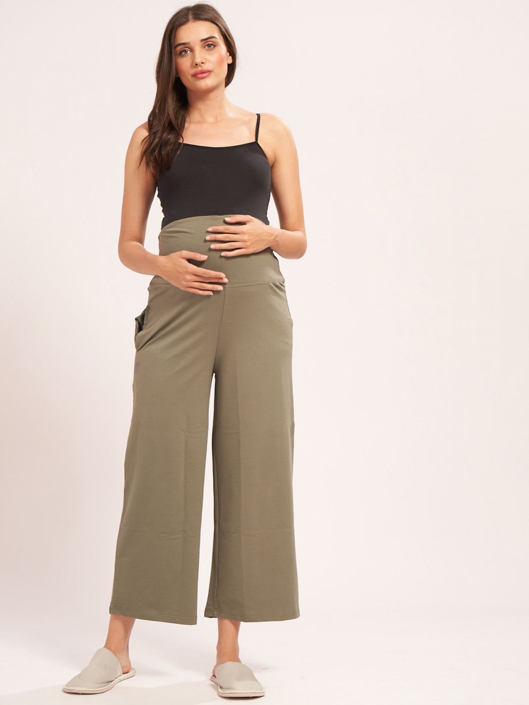 AV2 Women Comfort Low-Rise Maternity Trousers - left view