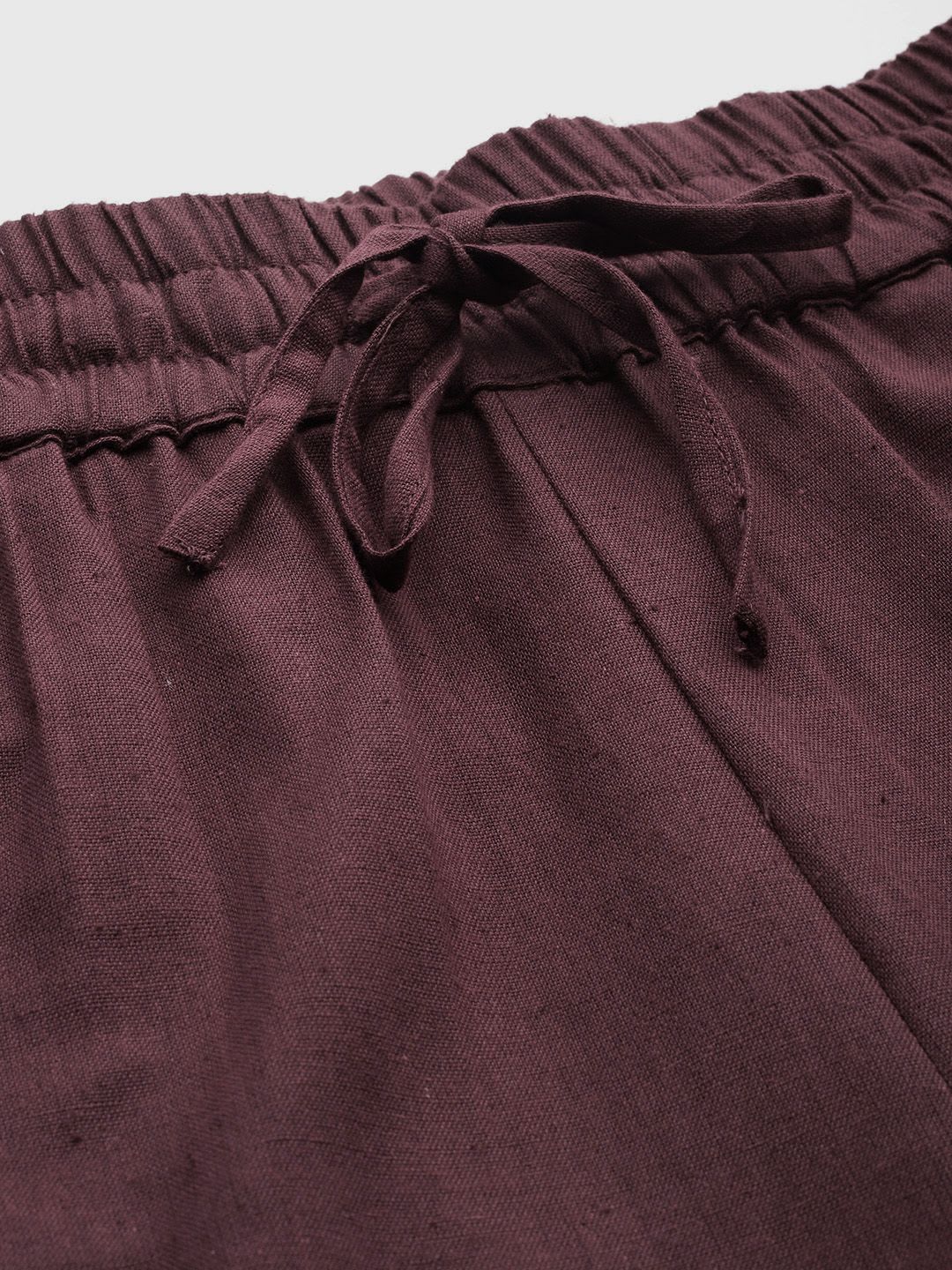 all about you Women Cropped Cotton Linen Trousers - left view