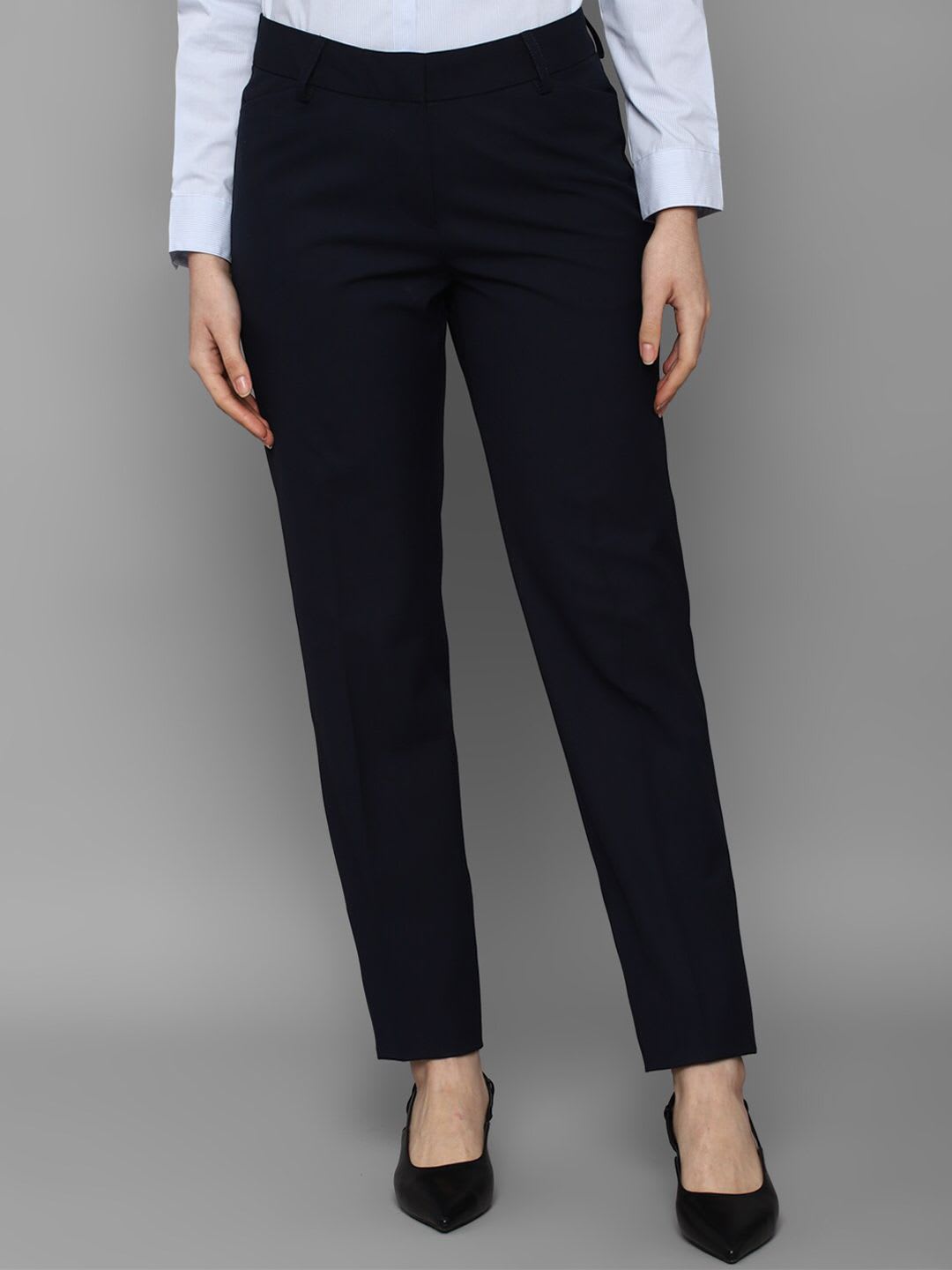 Allen Solly Woman Women Navy Blue Formal Trousers - default view