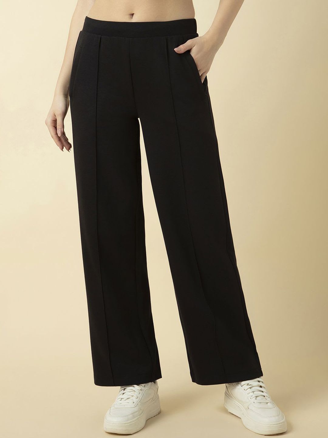 Van Heusen Women Cotton Stretch All Day Pants Side Pockets Work Travel Athleisure Pants - default view