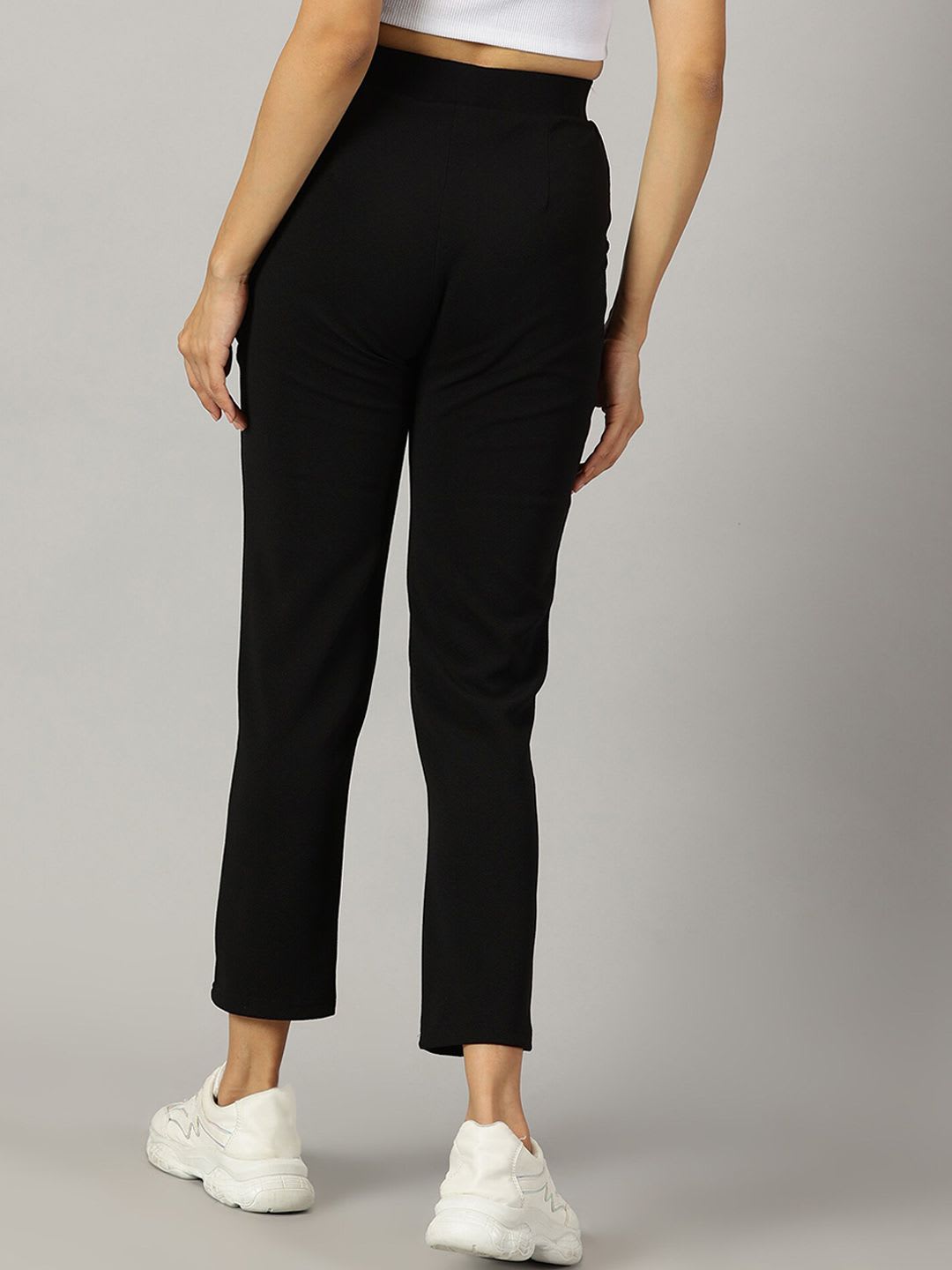 AUSK Women Relaxed Skinny Fit High-Rise Cropped Trouser - back view