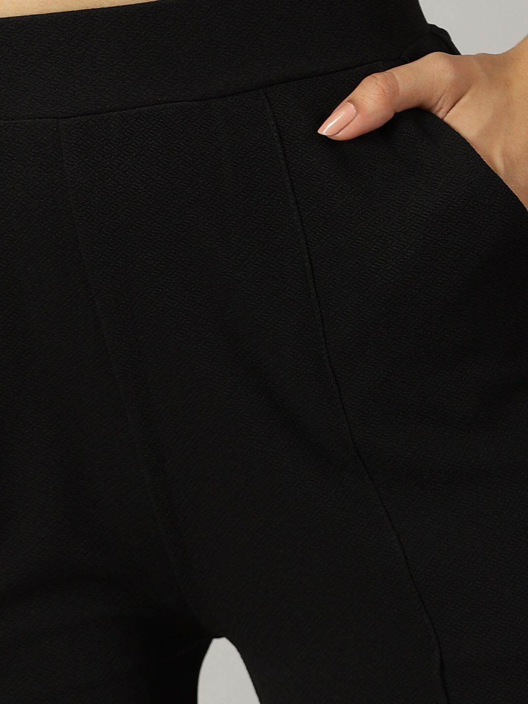 AUSK Women Relaxed Skinny Fit High-Rise Cropped Trouser - left view