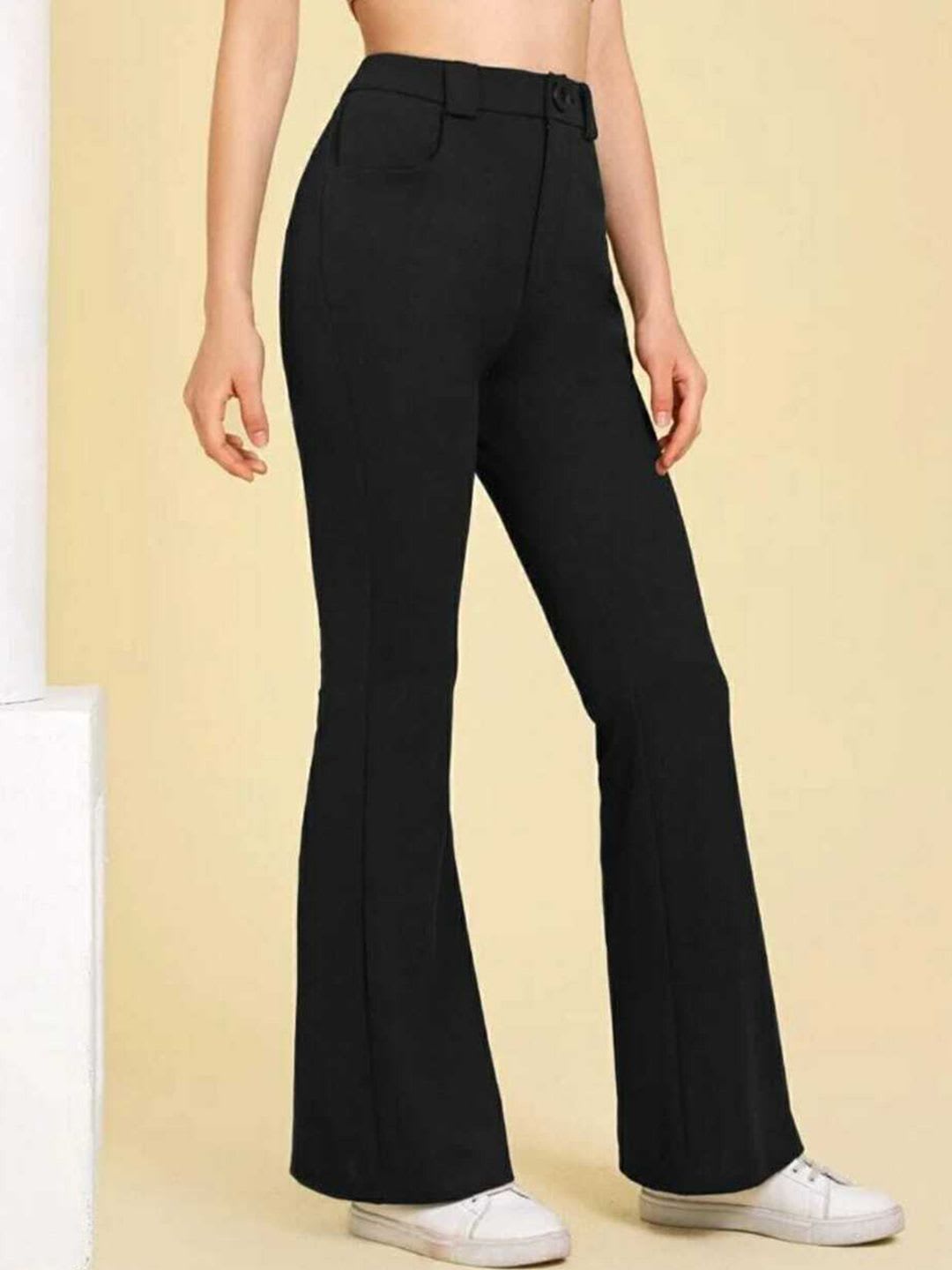 BROADSTAR Women Flared High-Rise Bootcut Trousers - default view