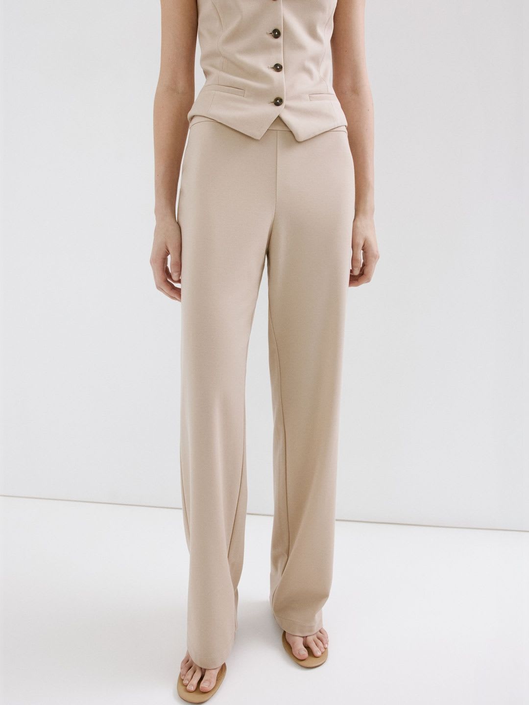 MANGO Women Straight Fit Trousers - default view