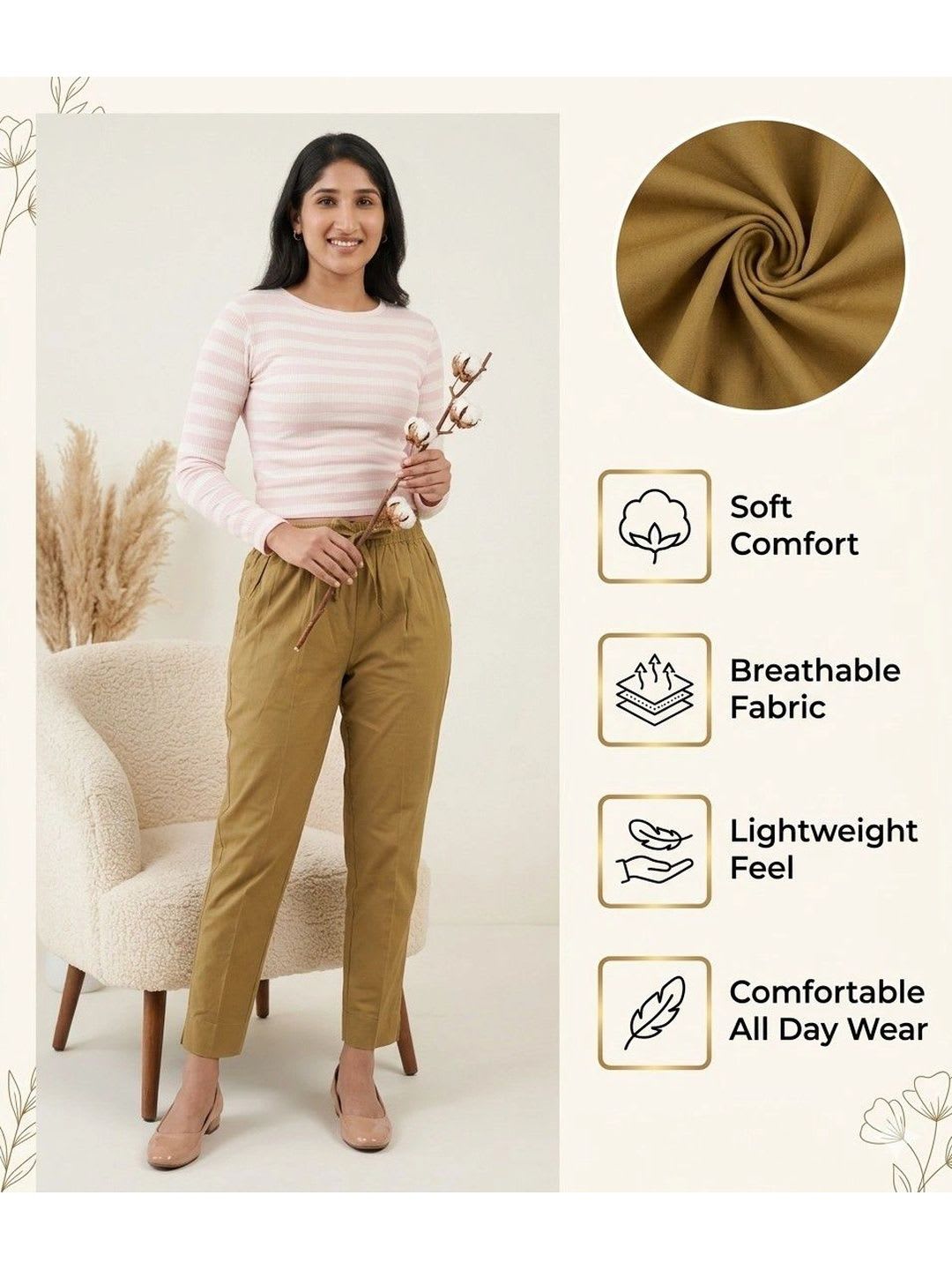Bhappy Co. Women Relaxed Trousers - left view