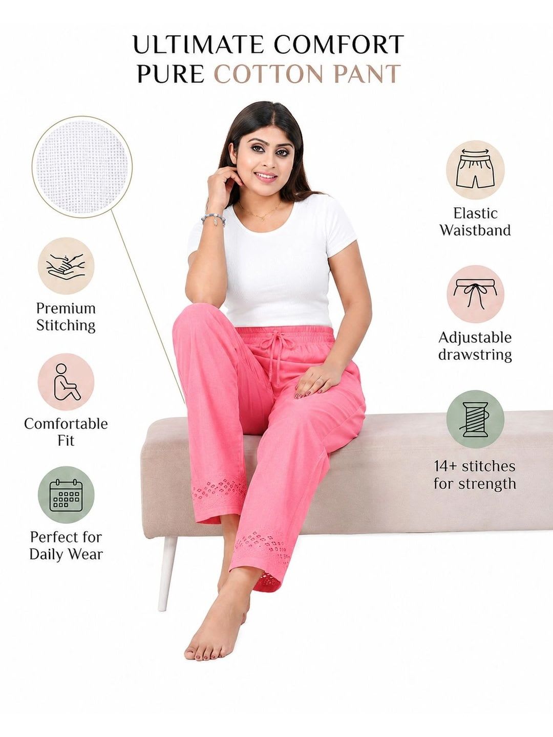 Bhappy Co. Women Relaxed Trousers - right view
