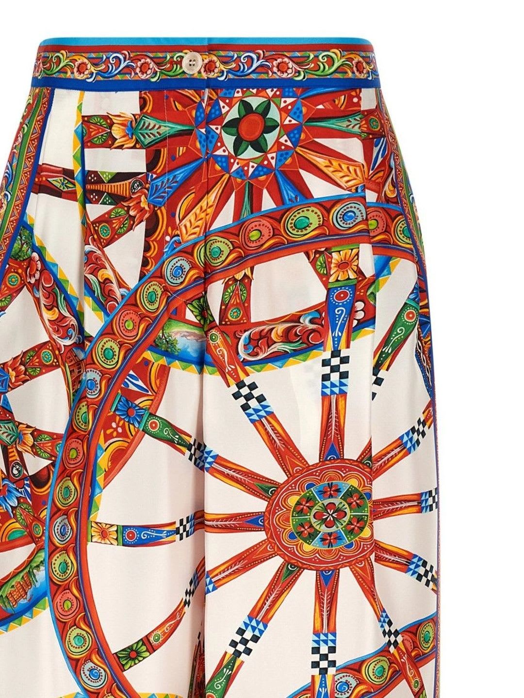 Dolce & Gabbana Multicolor Relaxed Pleated Pant - back view