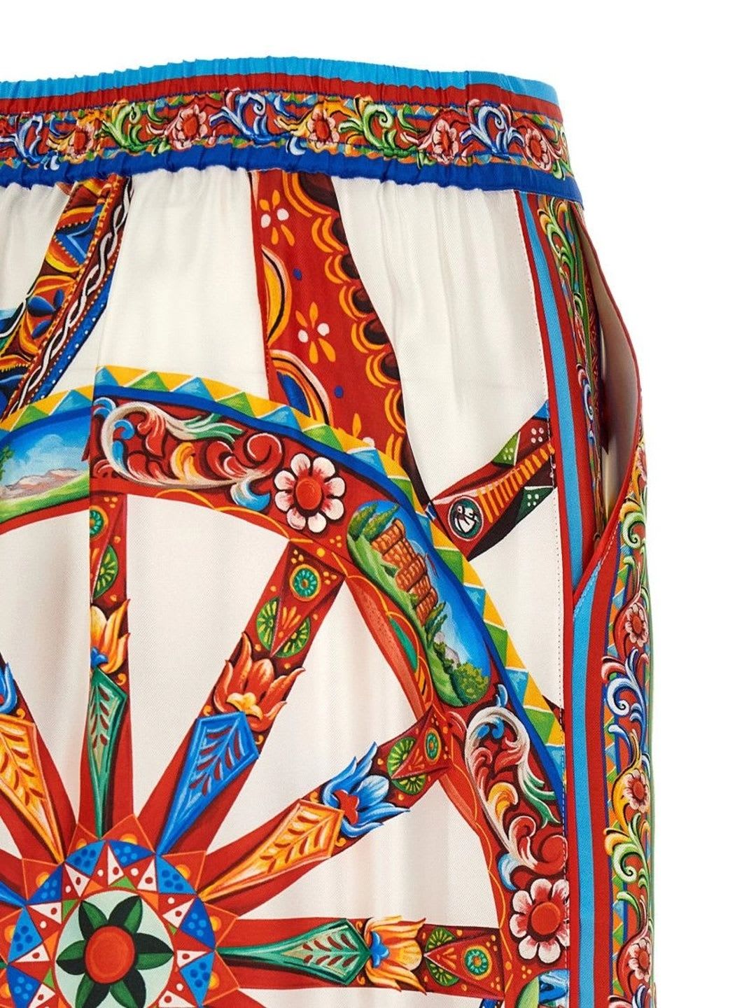 Dolce & Gabbana Multicolor Relaxed Pleated Pant - left view
