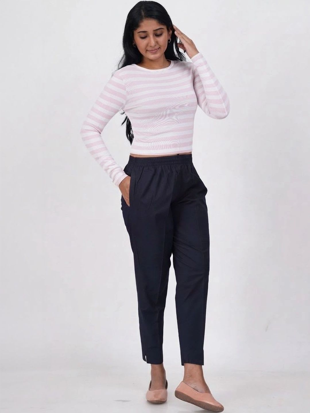 Bhappy Co. Women Relaxed Trousers - back view