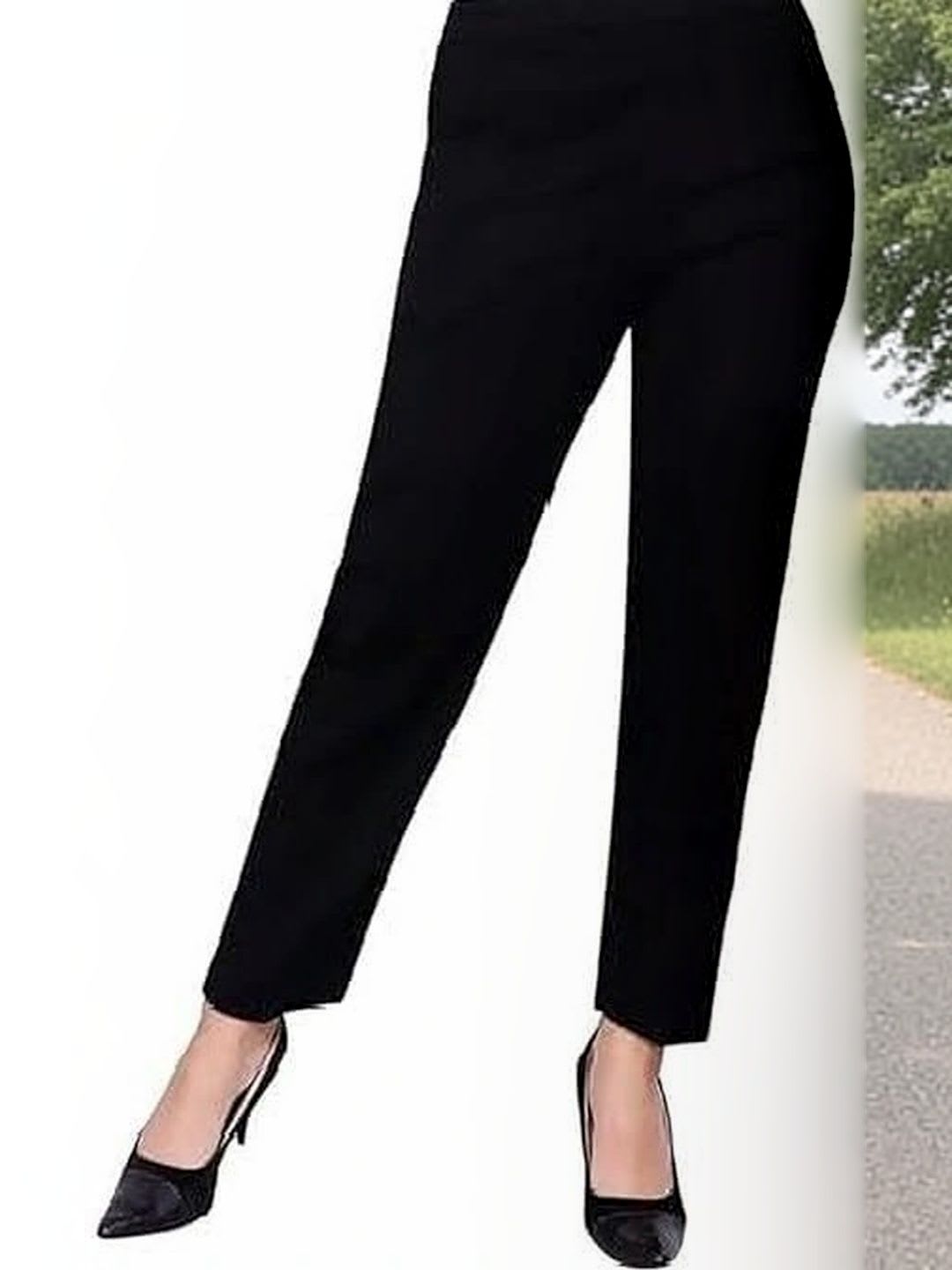 STRAUS Women Pencil Straight Fit Easy Wash Trousers - default view