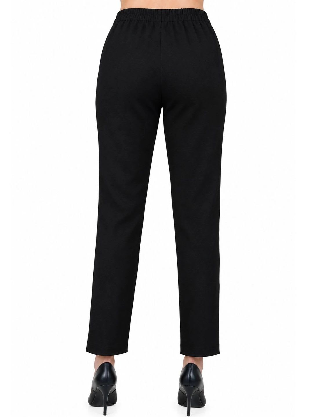 STRAUS Women Pencil Straight Fit Easy Wash Trousers - back view