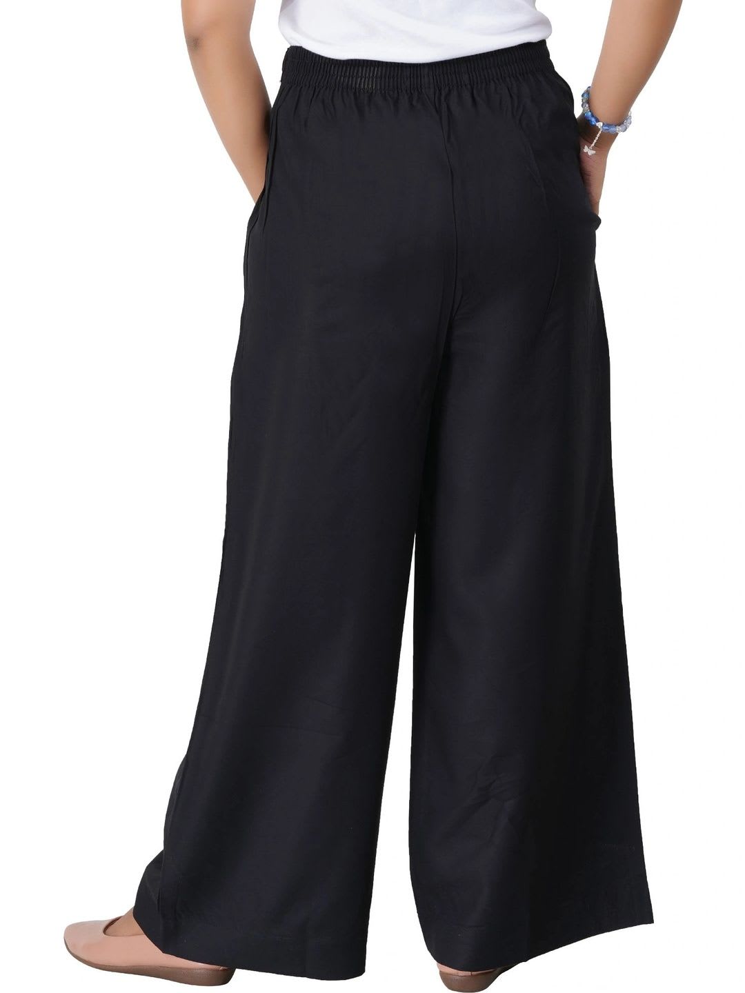 Bhappy Co. Women Relaxed Pleated Trousers - back view