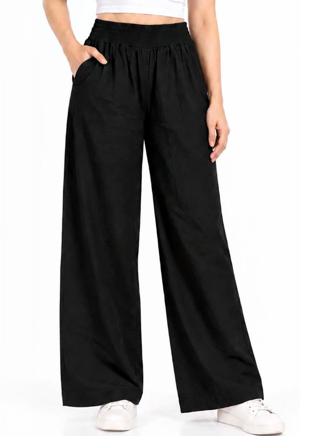 Way2Like Women High-Rise Relaxed Fit Trousers - default view