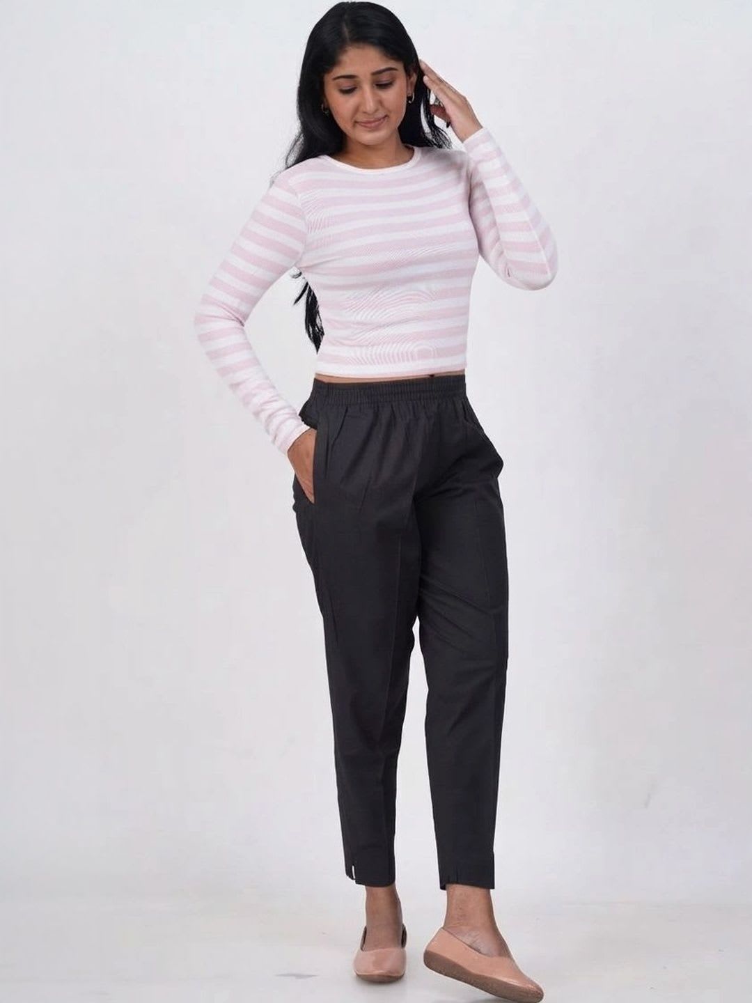 Bhappy Co. Women Relaxed Trousers - back view