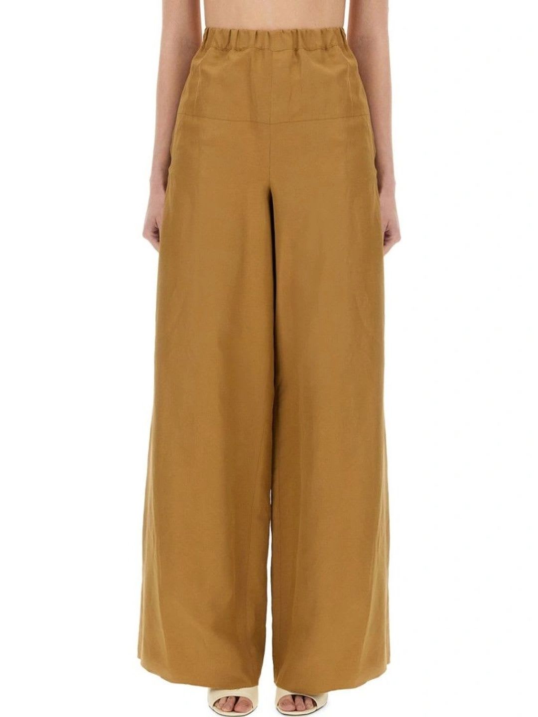 Max Mara Beige Loose Elasticated Pants - default view