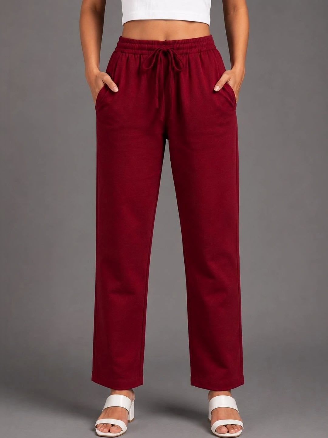 HERE&NOW Women Relaxed Straight Fit Trousers - default view