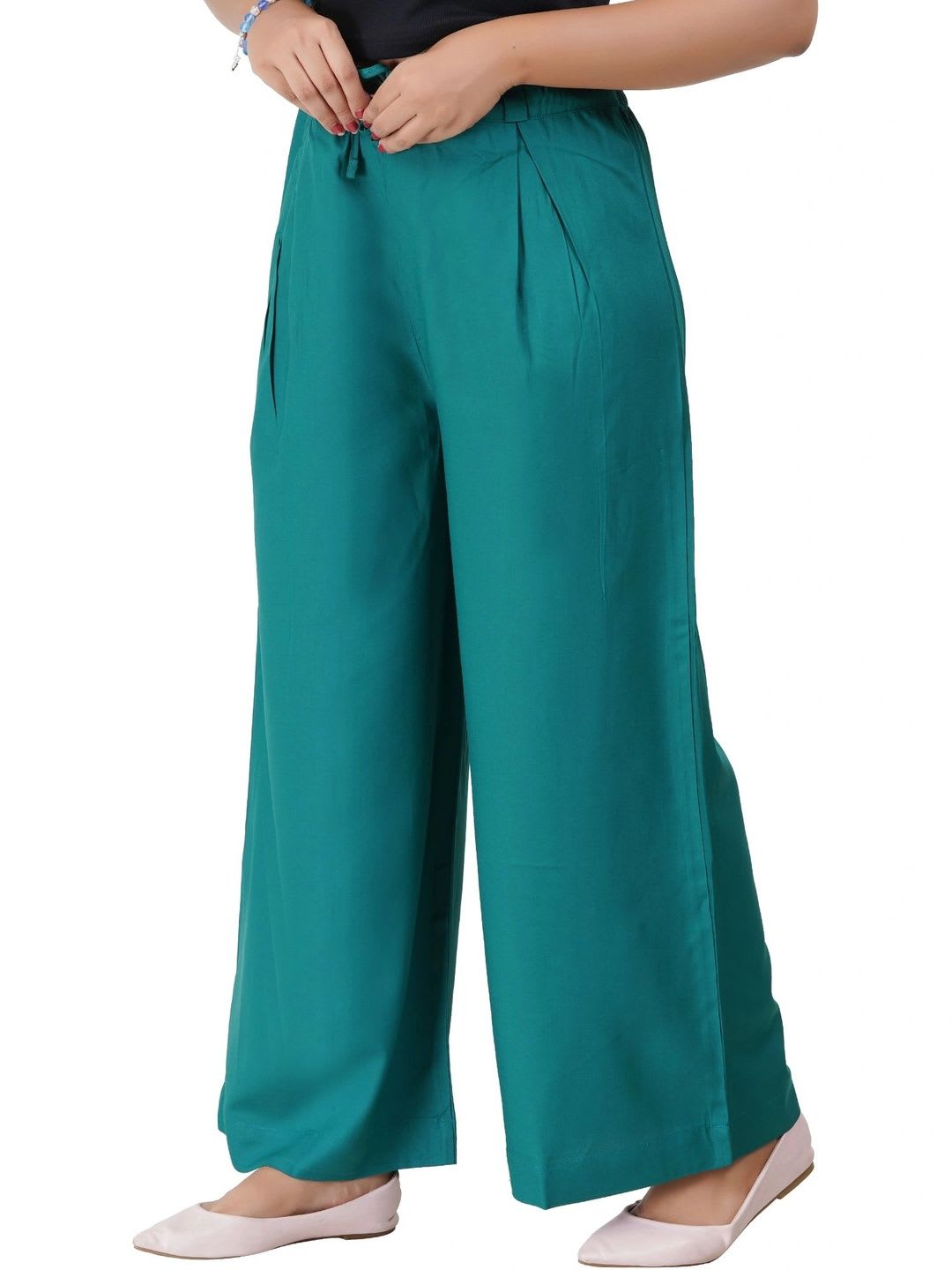 Bhappy Co. Women Relaxed Pleated Trousers - default view