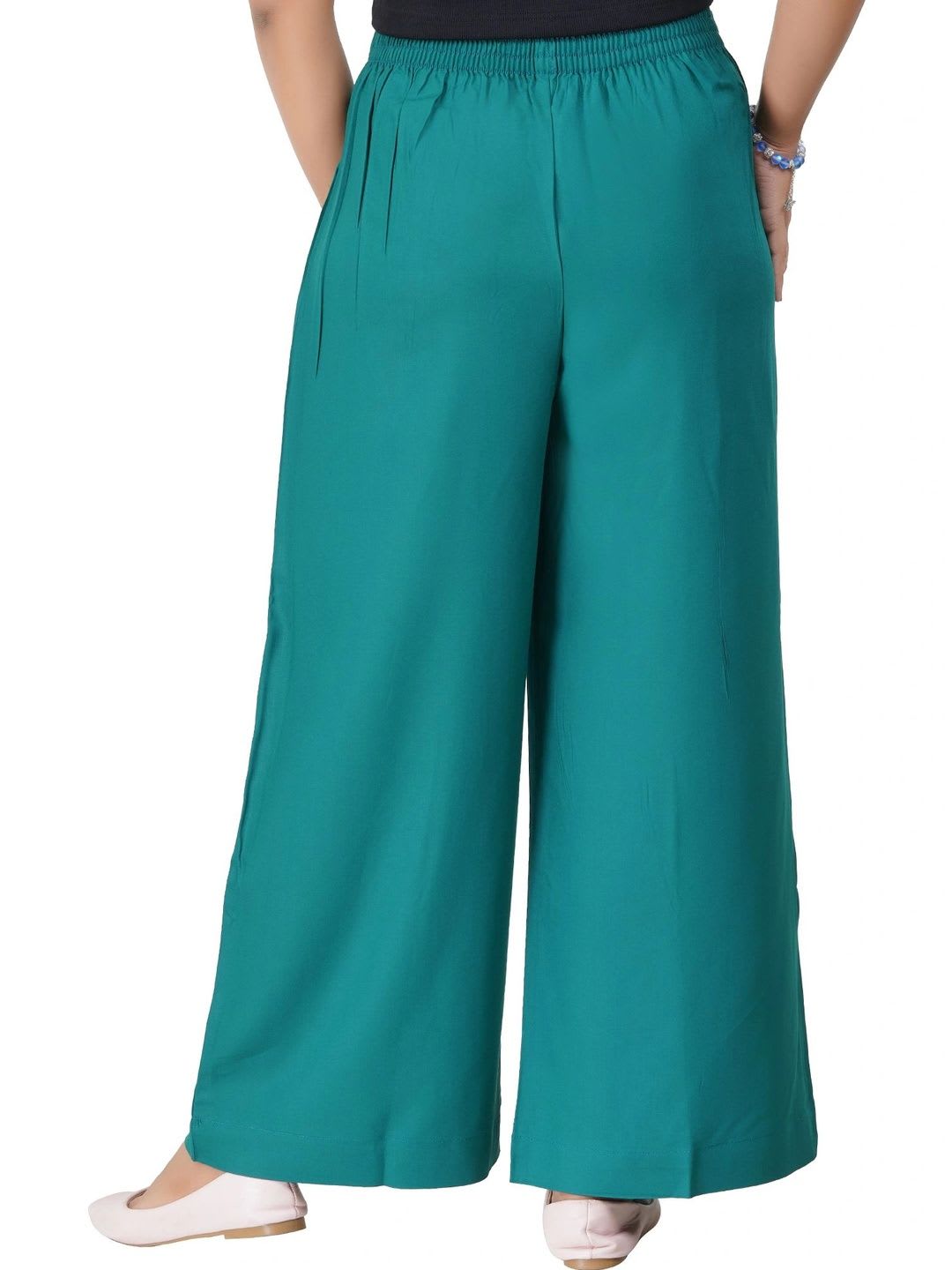 Bhappy Co. Women Relaxed Pleated Trousers - back view