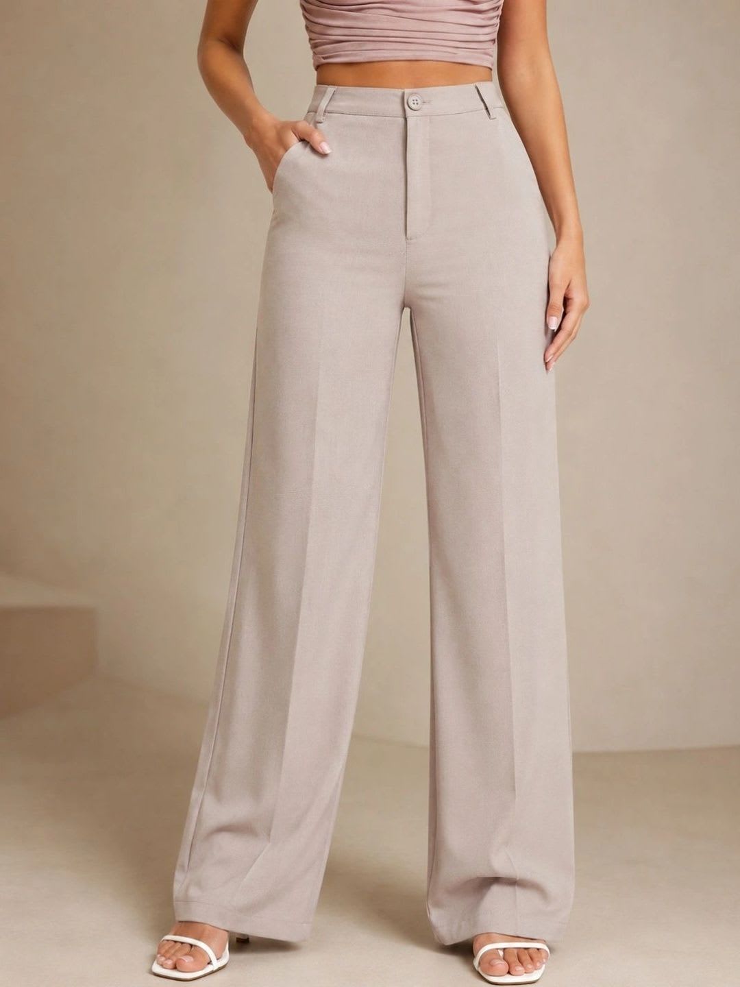 Chemistry Women Loose Fit Pleated Trousers - default view