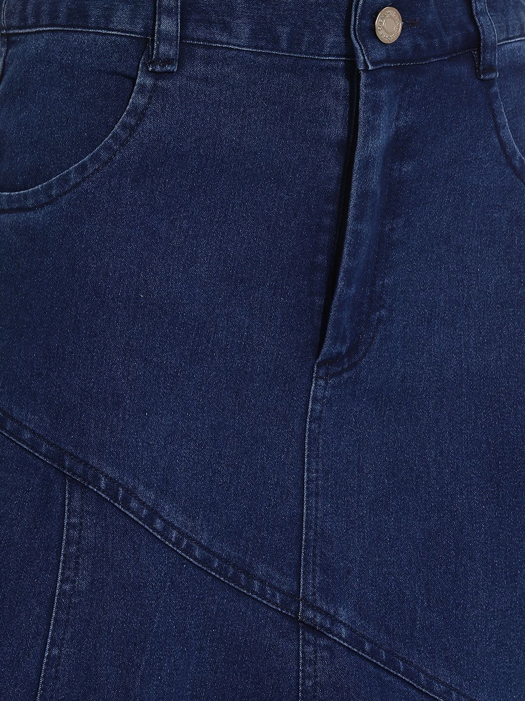 French Connection Women Denim Midi A-Line Skirt - left view