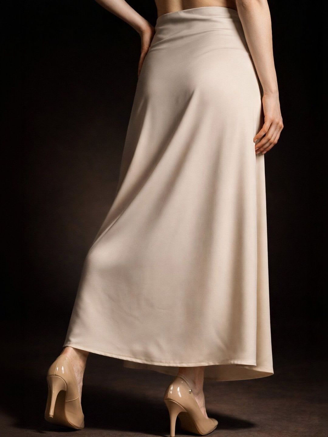 Aadvi Fashion Women Maxi A-Line Skirt - back view