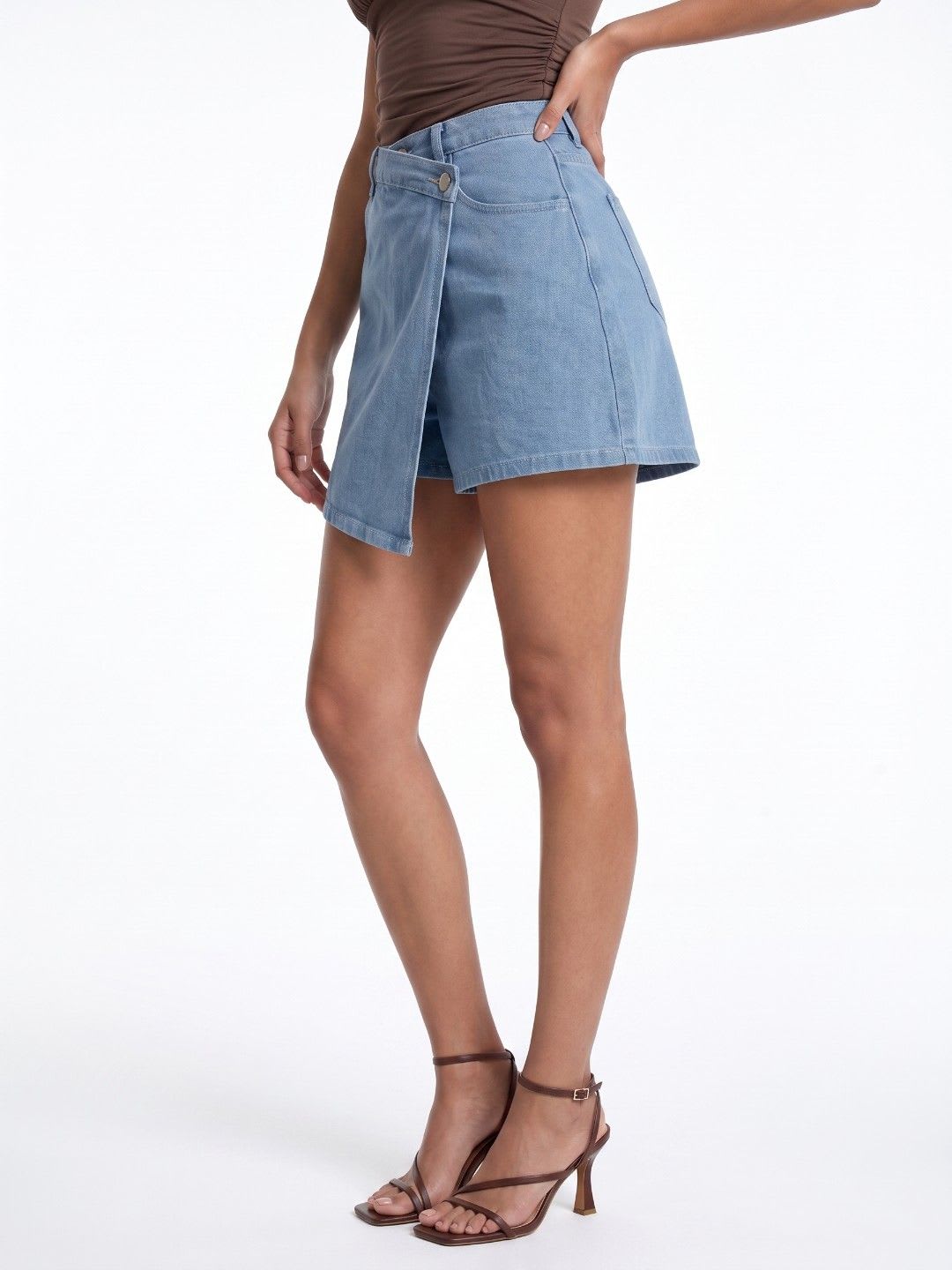 glitchez Women Front Slit Mini A-Line Skirt - default view