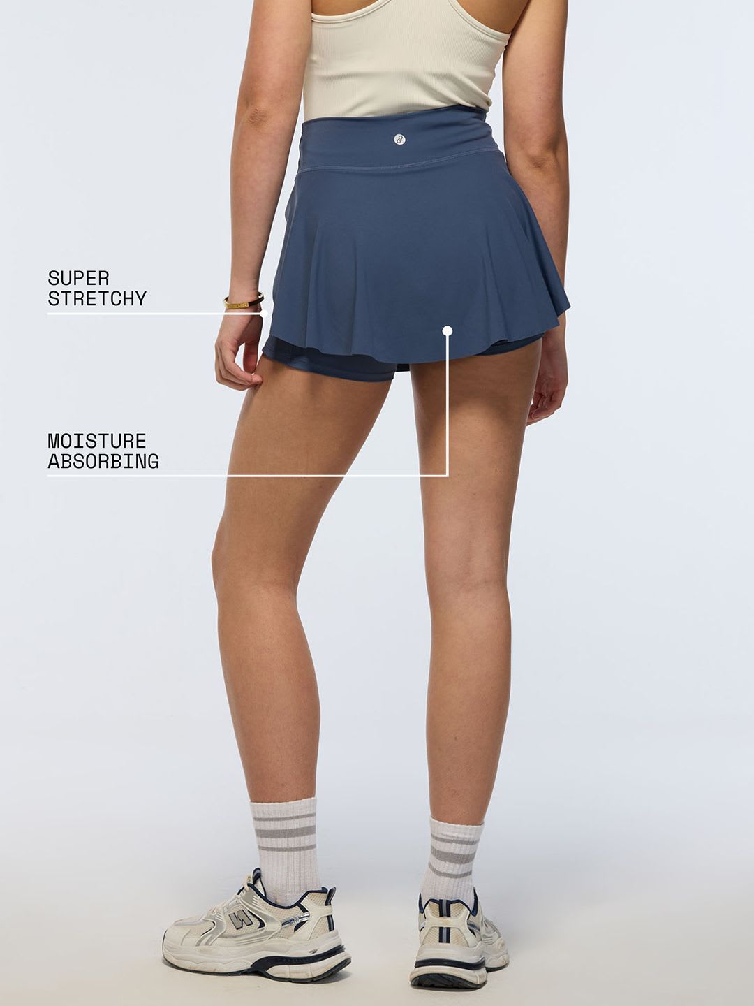 CAVA Steel Blue Swirl Tennis Skort - right view