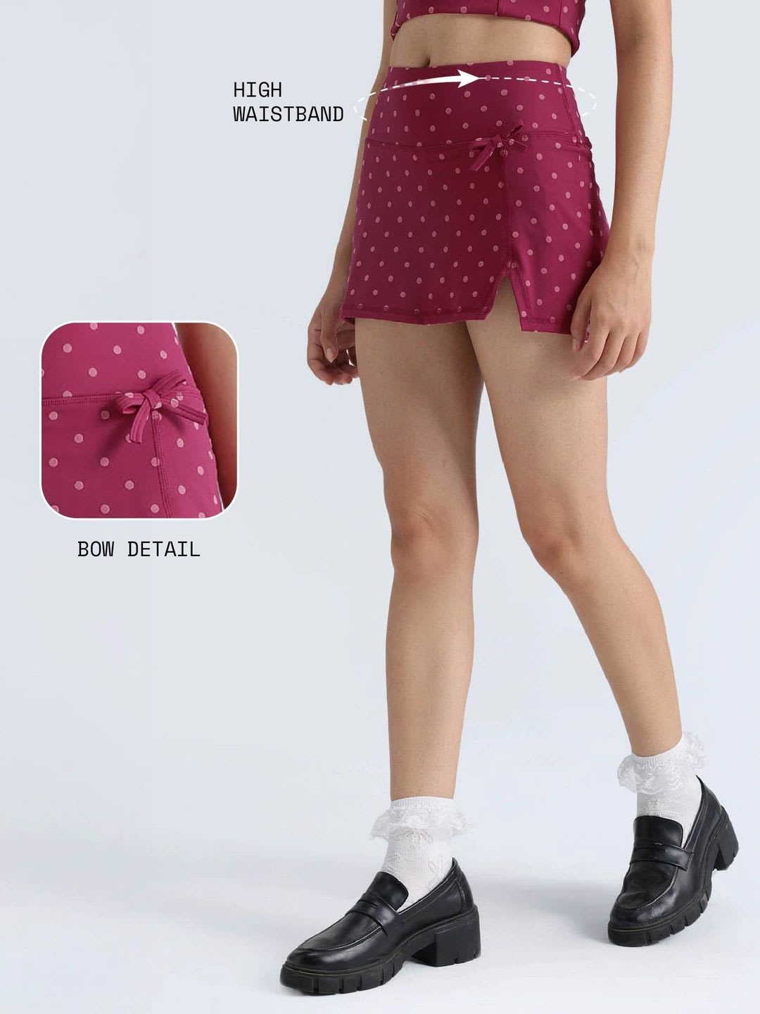 CAVA Women Floral Side Slit Mini Wrap Skirt - back view