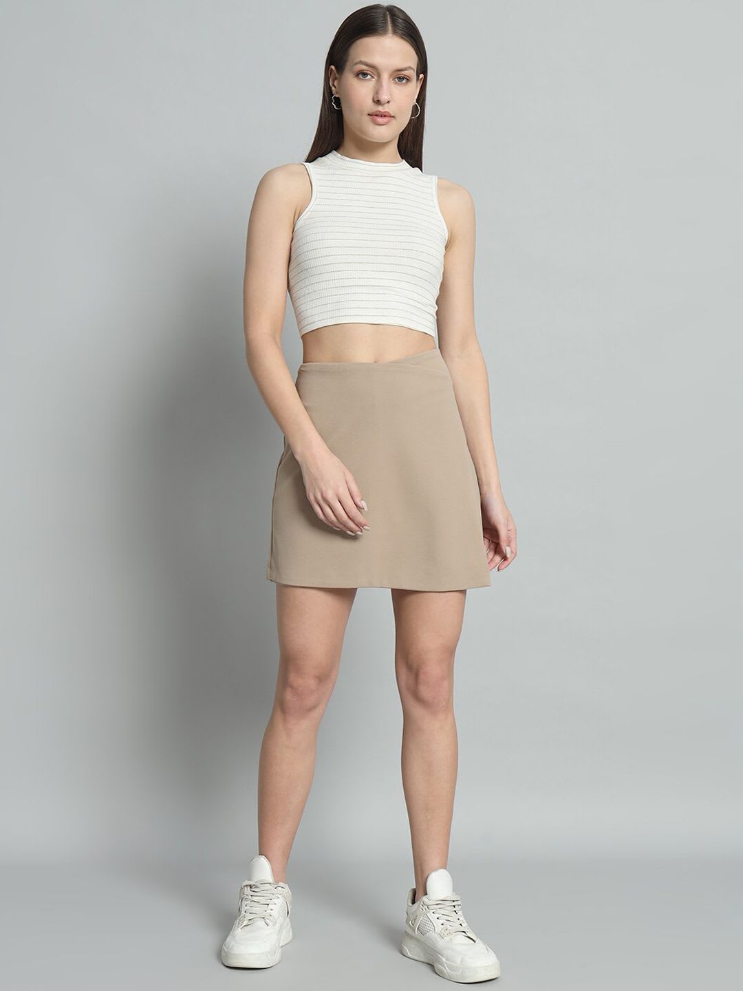 Chemistry Crepe Skorts Above Knee Skirt - left view