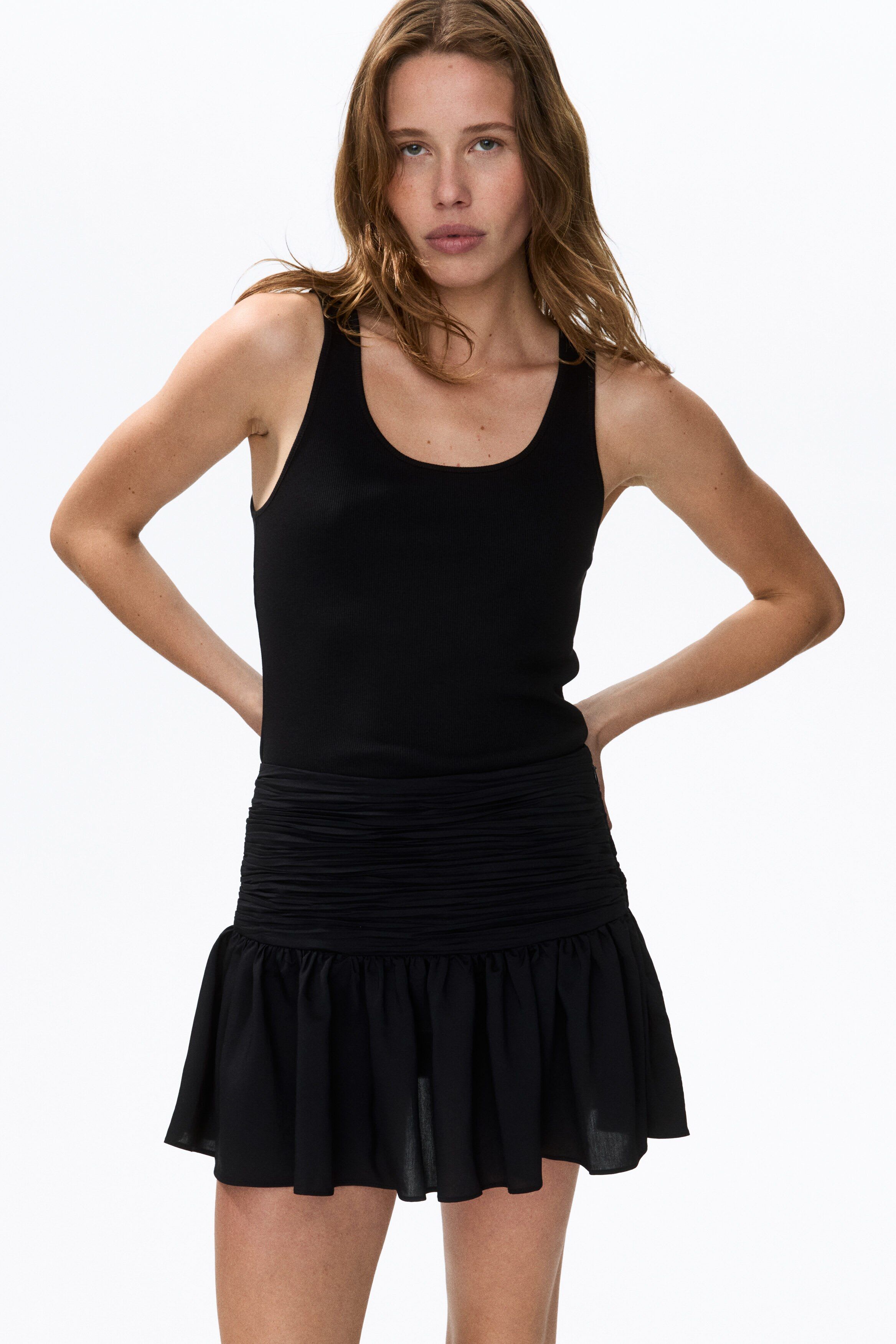 H&M Ruched-Waist Mini Skirt - default view