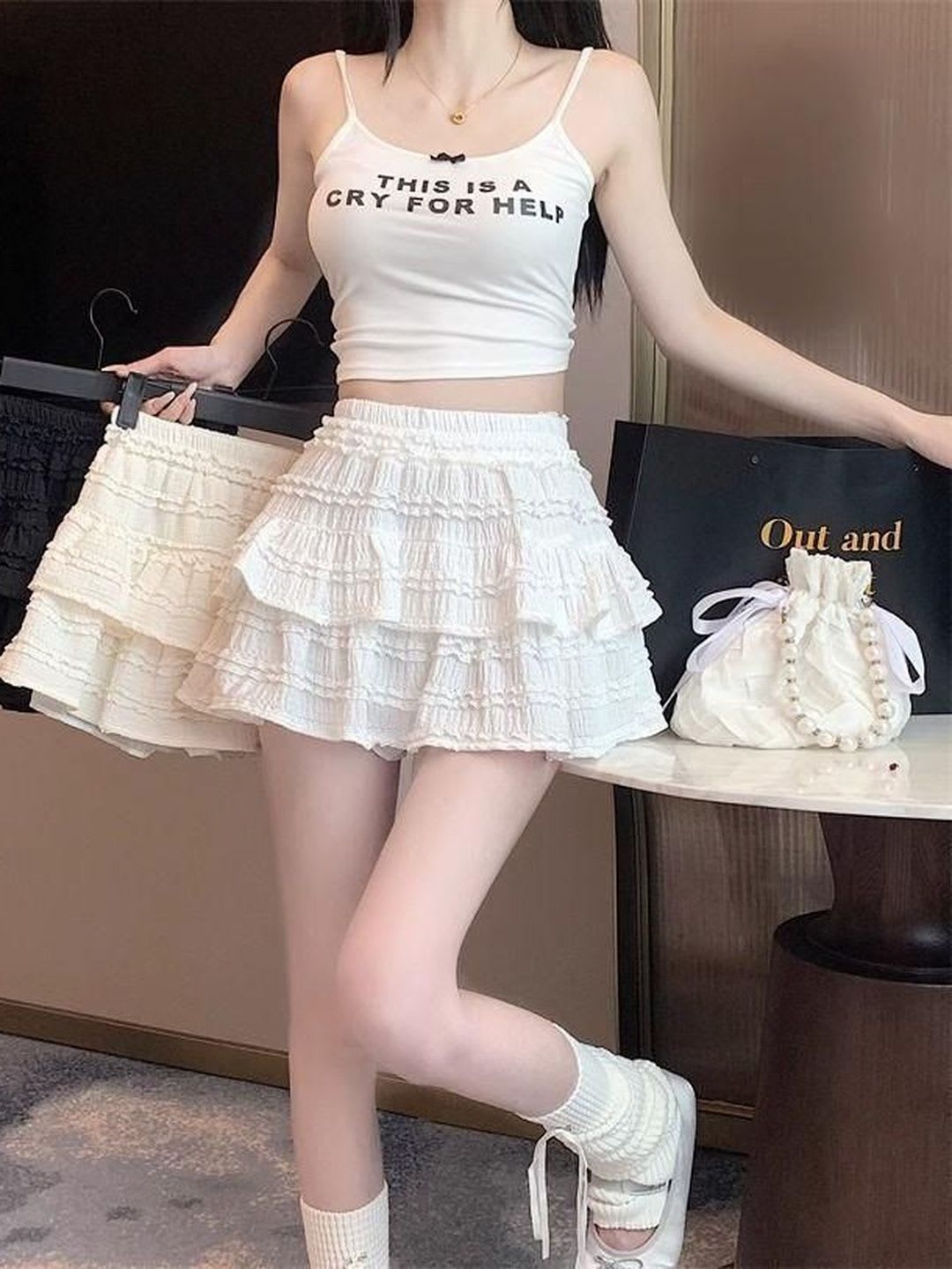 Suo Women Mini A-Line Skirt - default view